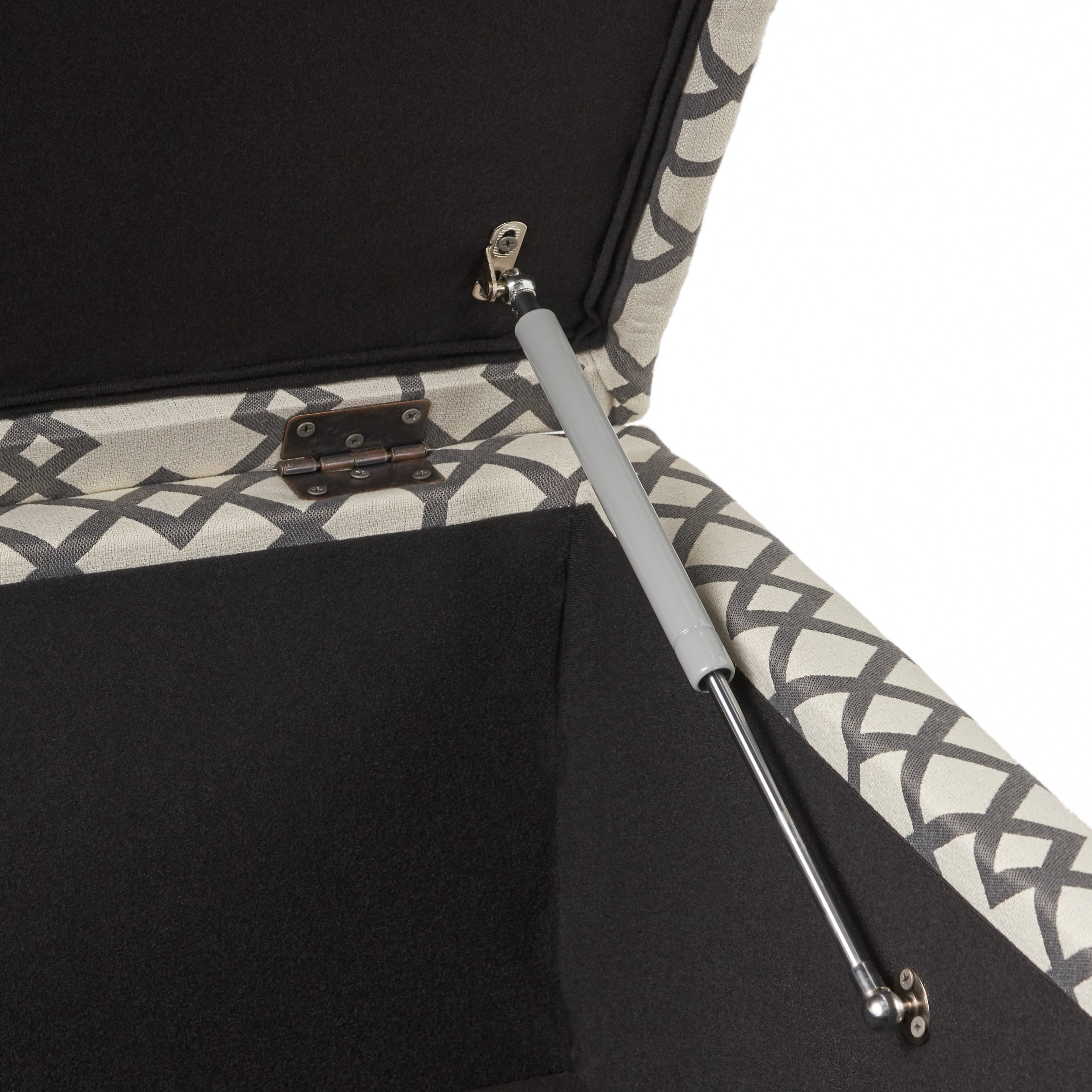 Noble House Bessley Square Lift Top Ottoman, Grey Geometric - Image 5