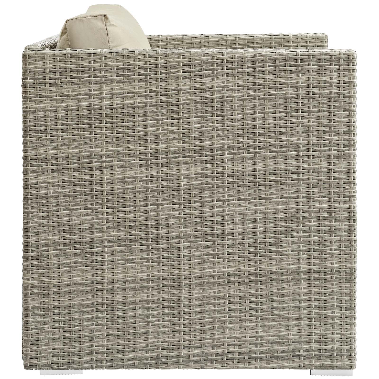 Modway Repose Outdoor Patio Armless Chair in Light Gray Beige - Image 5