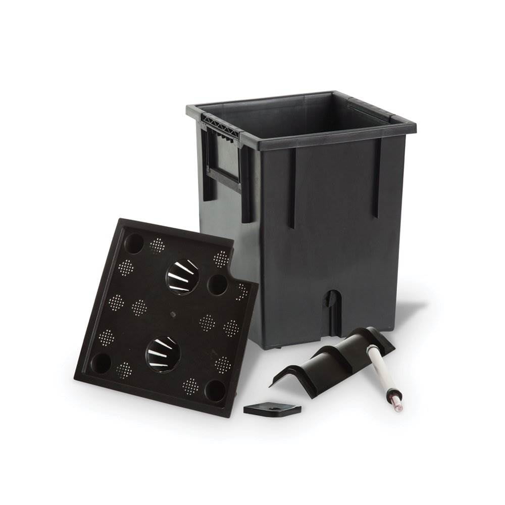 Algreen Modena Sq Self-Watering Planter w/ Water Level Guide, Glossy White - Image 4