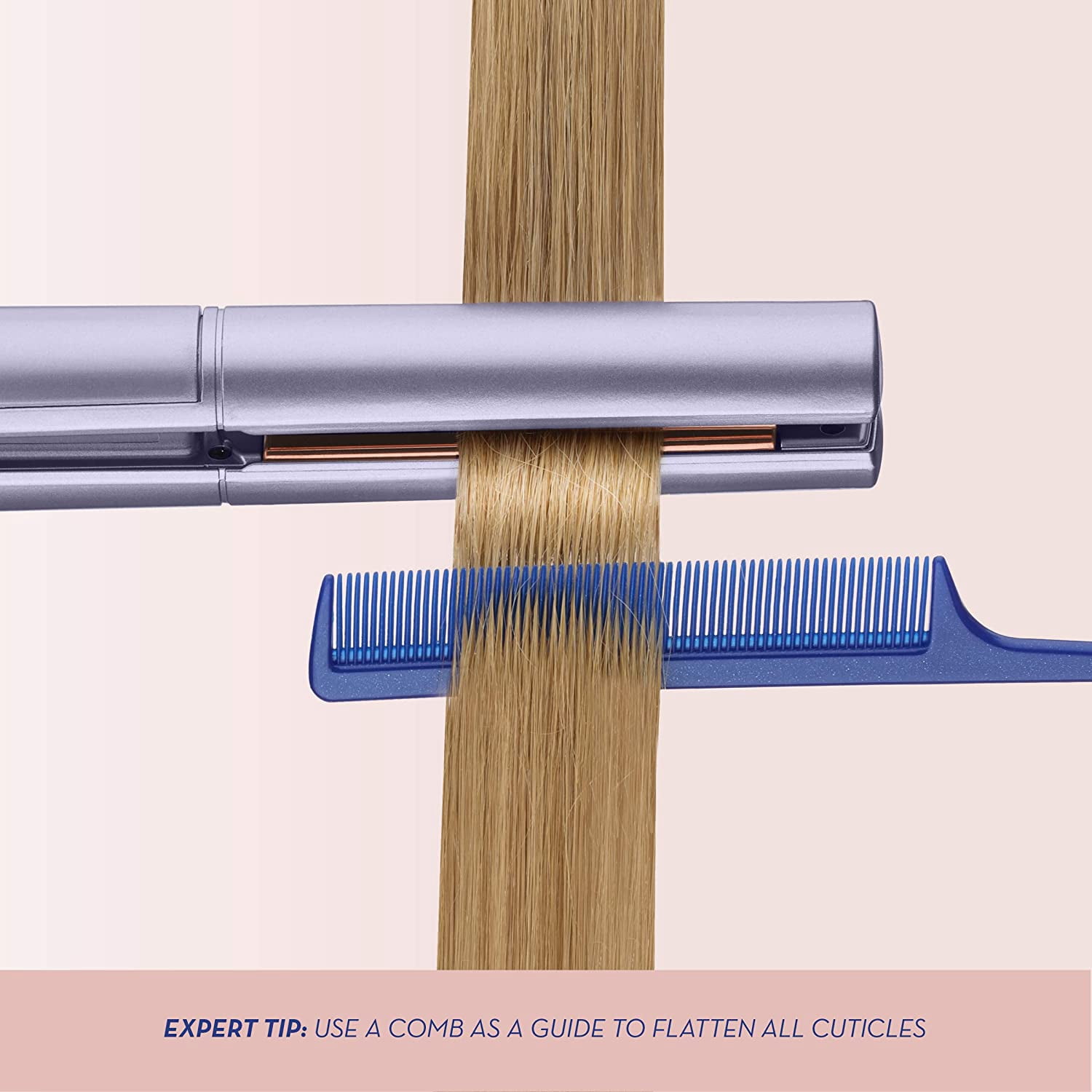 Conair Unbound Travel Size Professional 1" Titanium Flat Iron Hair Straightener, Cordless, Purple - Image 4