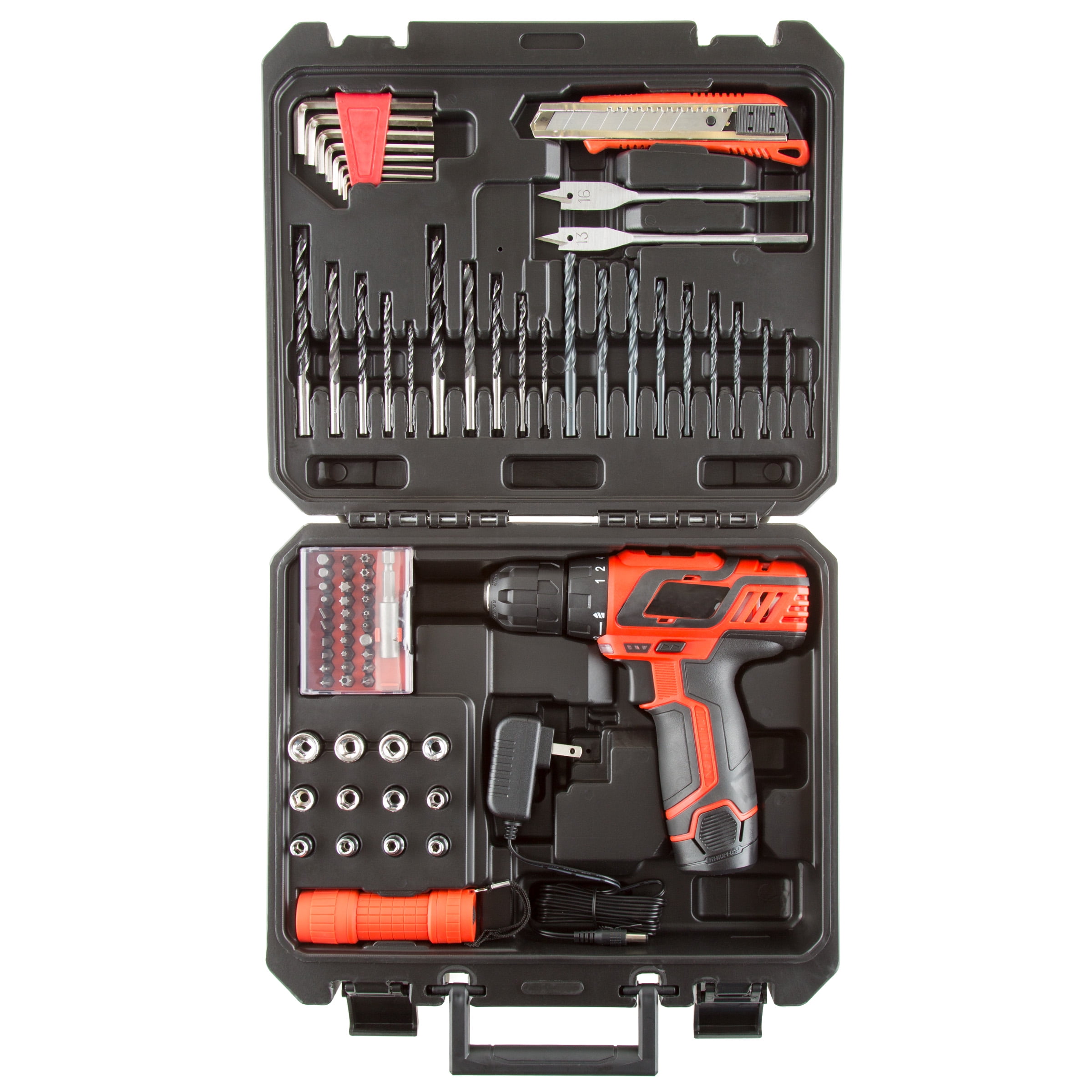 Stalwart 75-Piece 12V Cordless Drill Accessories Set with LED Flashlight - Image 6