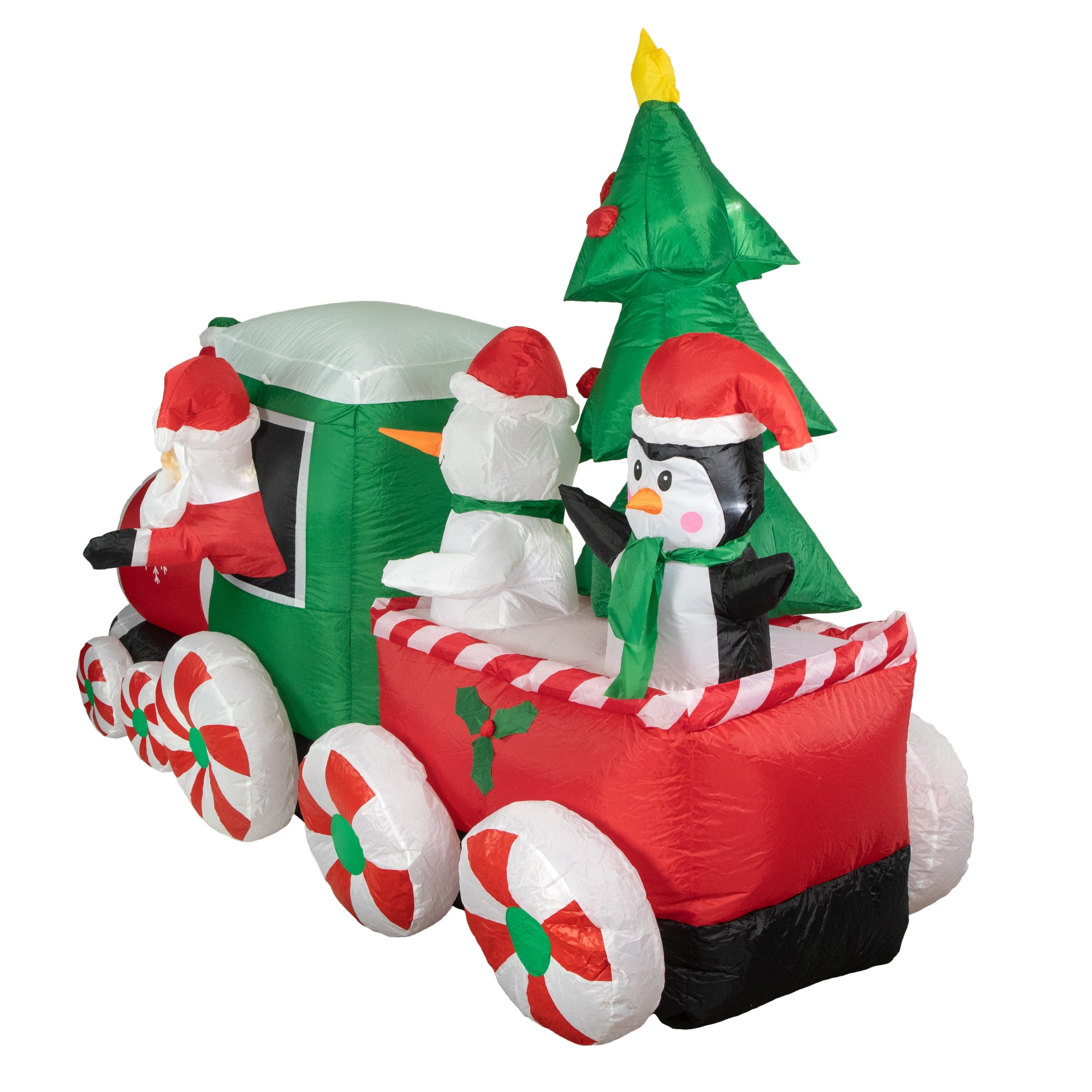 Northlight 8' Inflatable Train With Santa and Friends Outdoor Christmas Decoration - Image 5