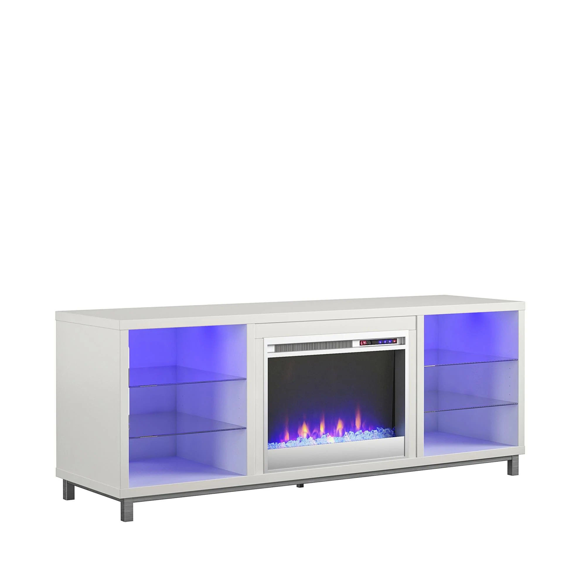 Lumina Fireplace TV Stand for TVs up to 70", White - Image 8