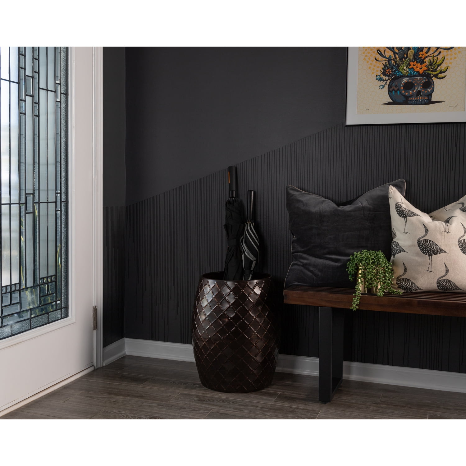 Balken Home Braga Metal Table Cross functional Planter Stool Modern Decor-Antique Bronze Finish - Image 3