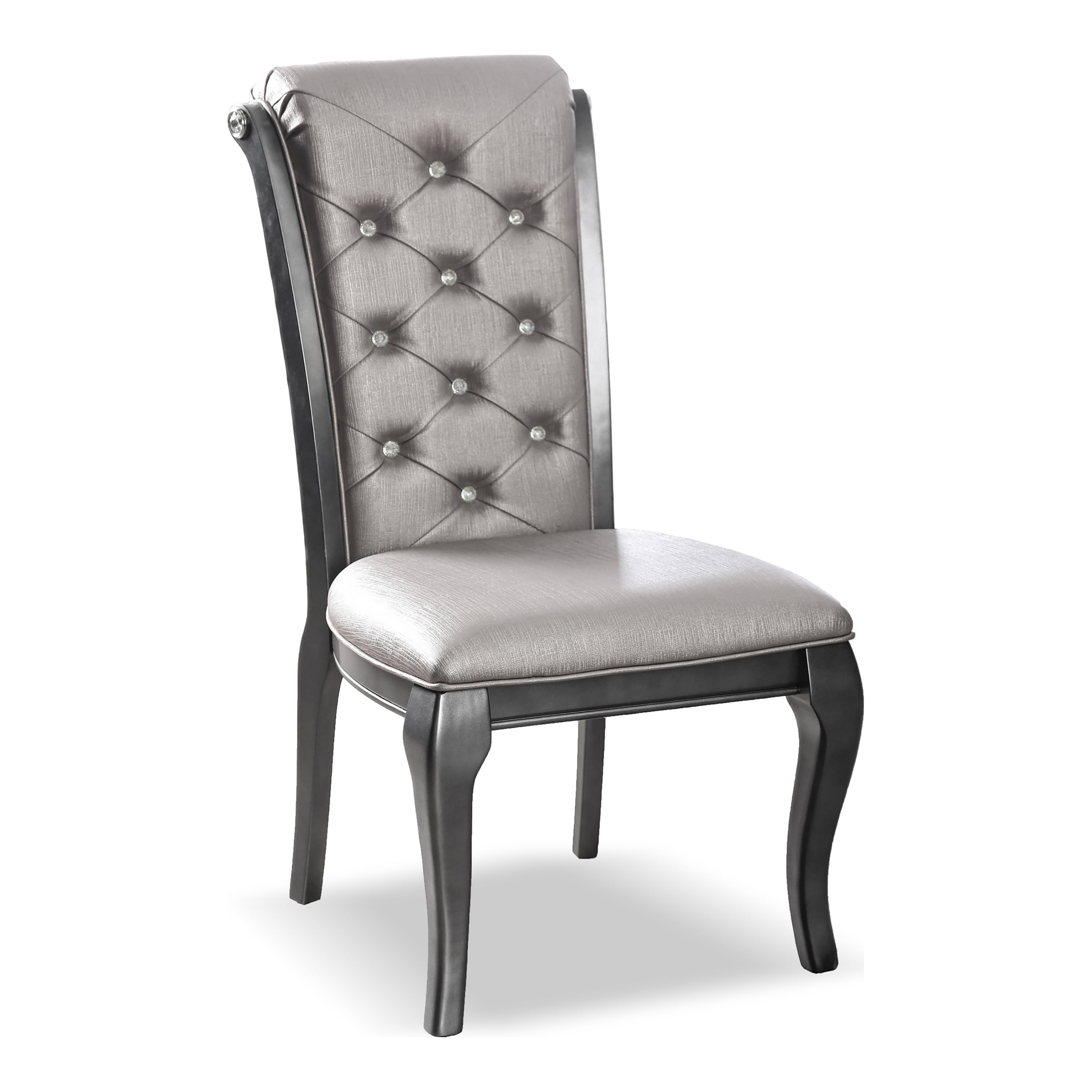 Furniture of America Tara Upholstered Dining Chairs - Set of 2, Gray - Image 5