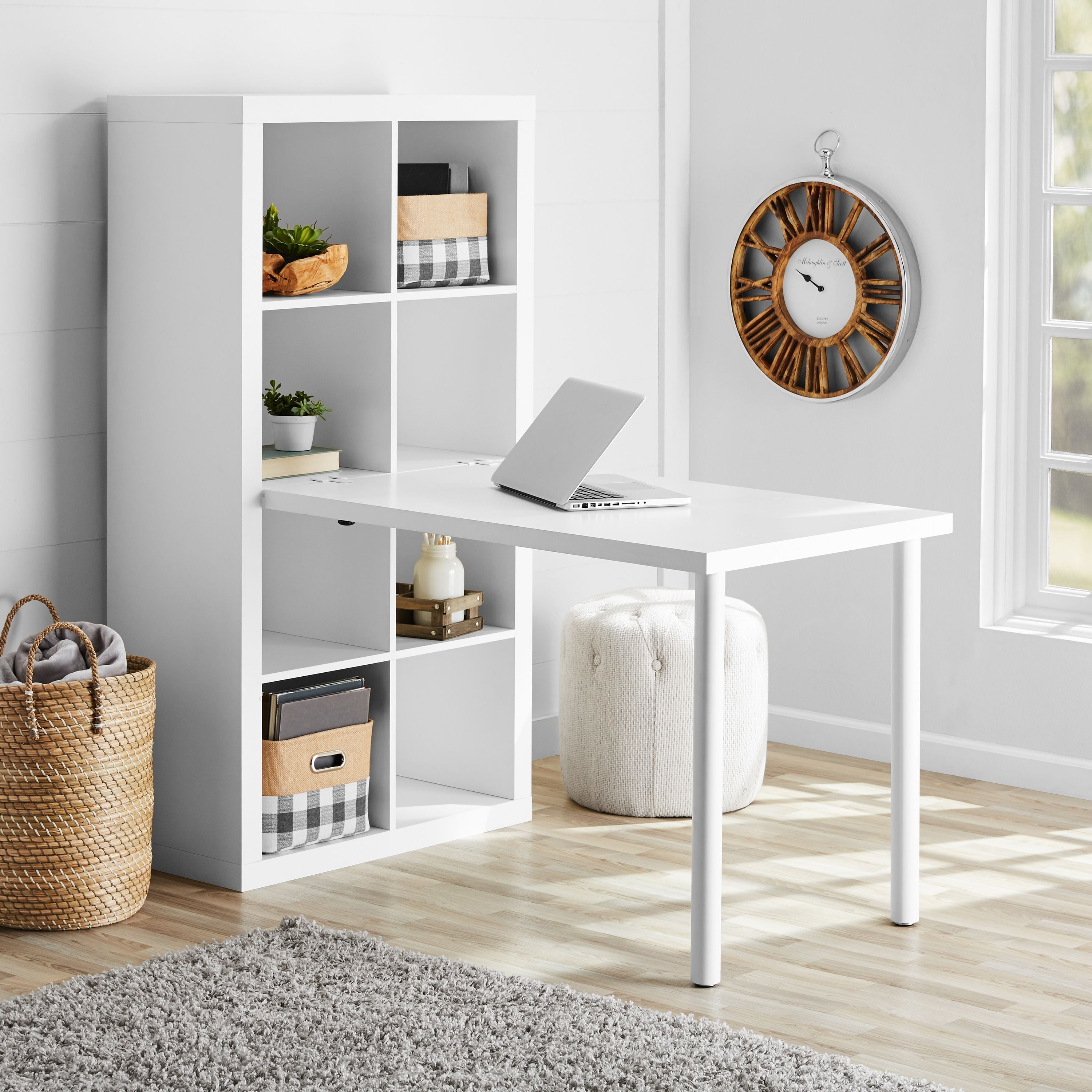 Better Homes & Gardens Adjustable Desk Add-on (Cube Sold Separately), White - Image 4