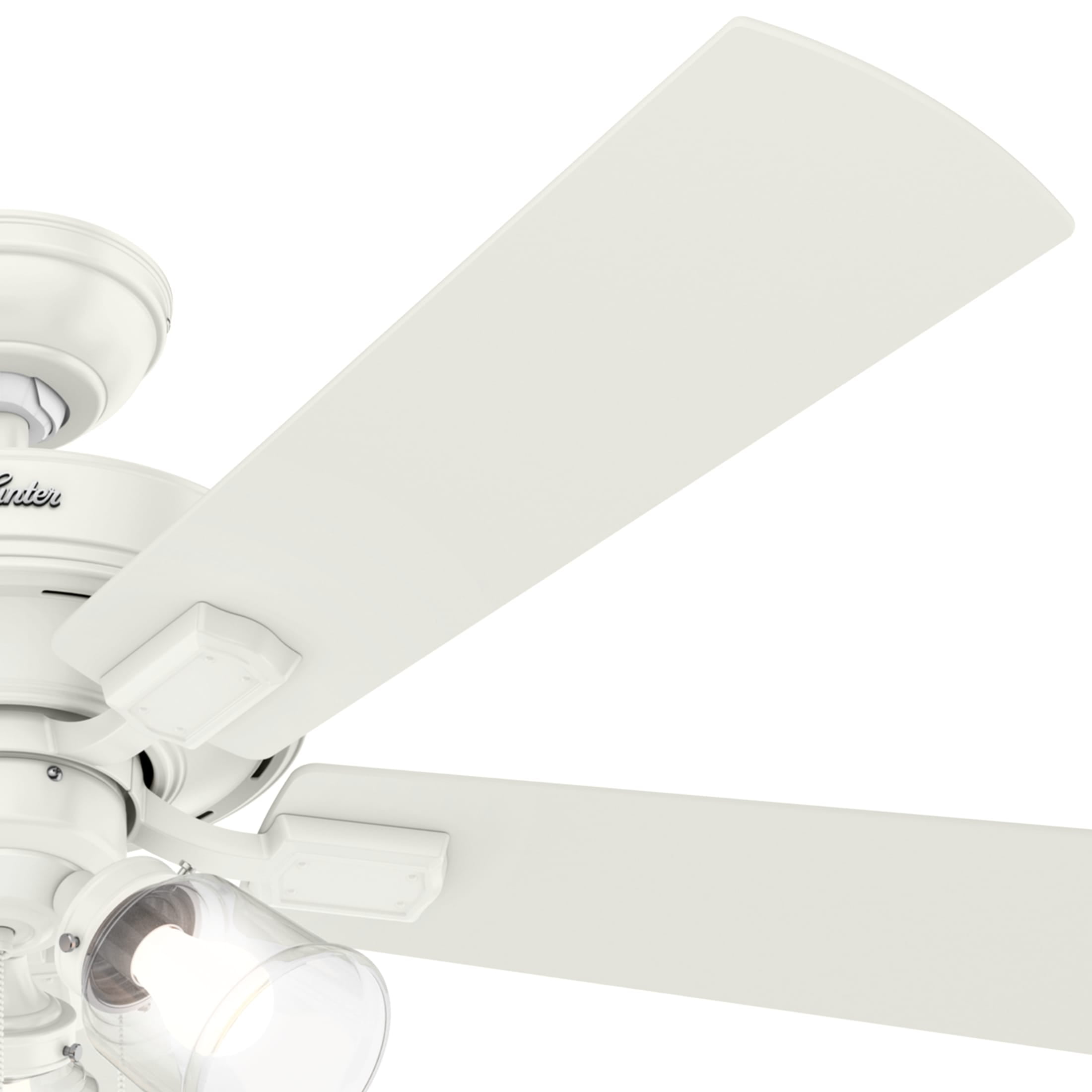 Hunter 52 inch Indoor Ceiling Fan with LED Lights and Pull Chain - White Ceiling Fan, 5 Blades, Standard Mount, For Bedroom, Living Room, or Kitchen, 3 inch Downrod - Crestfield 54204, Fresh White - Image 12