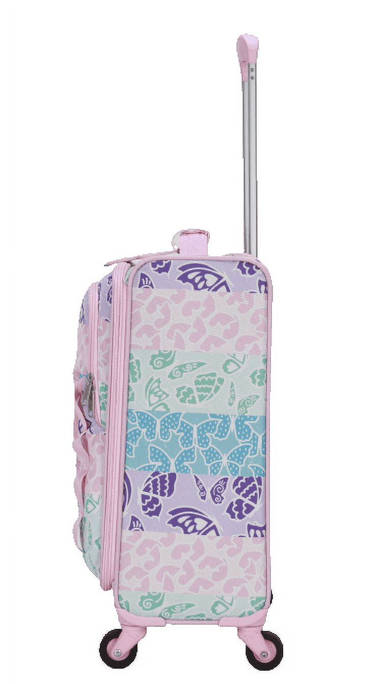 CRCKT 3 Piece Set Social Butterfly 21-inch Softside with Packing Cube and Luggage Tag, Pink Social Butterfly - Image 11