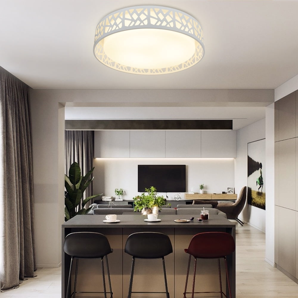 Depuley 18.5" Modern Flush Mount Ceiling Light with Remote White Ceiling Light for Dining Room Bedroom, 3 Color Changeable Timing - Image 10