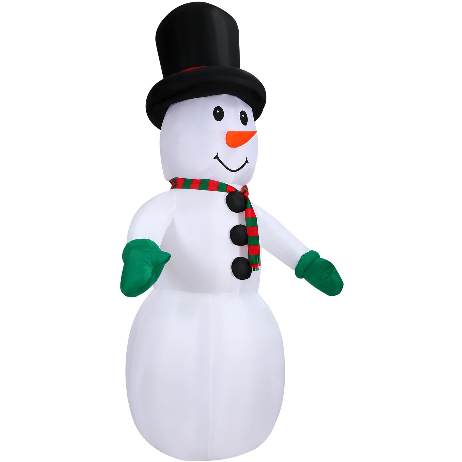 Christmas Time 10-Ft. Inflatable Snowman with LED Lights, Festive Holiday Blow-Up Decorations, Blower, Stakes, Ropes, and Storage Bag Included, CT-SNWM101-L - Image 5