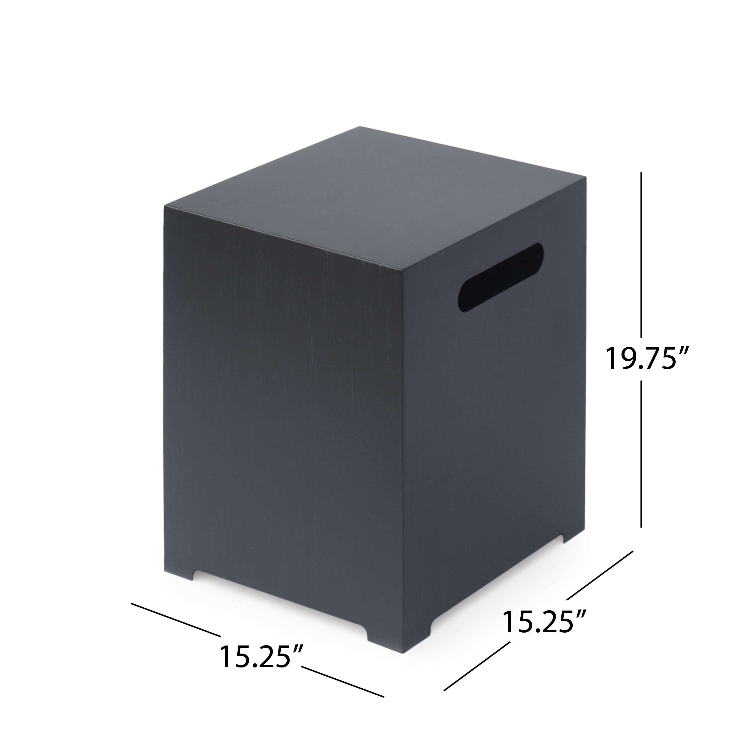 Reign Outdoor Rectangular Iron Gas Fire Pit , Dark Grey - Image 8