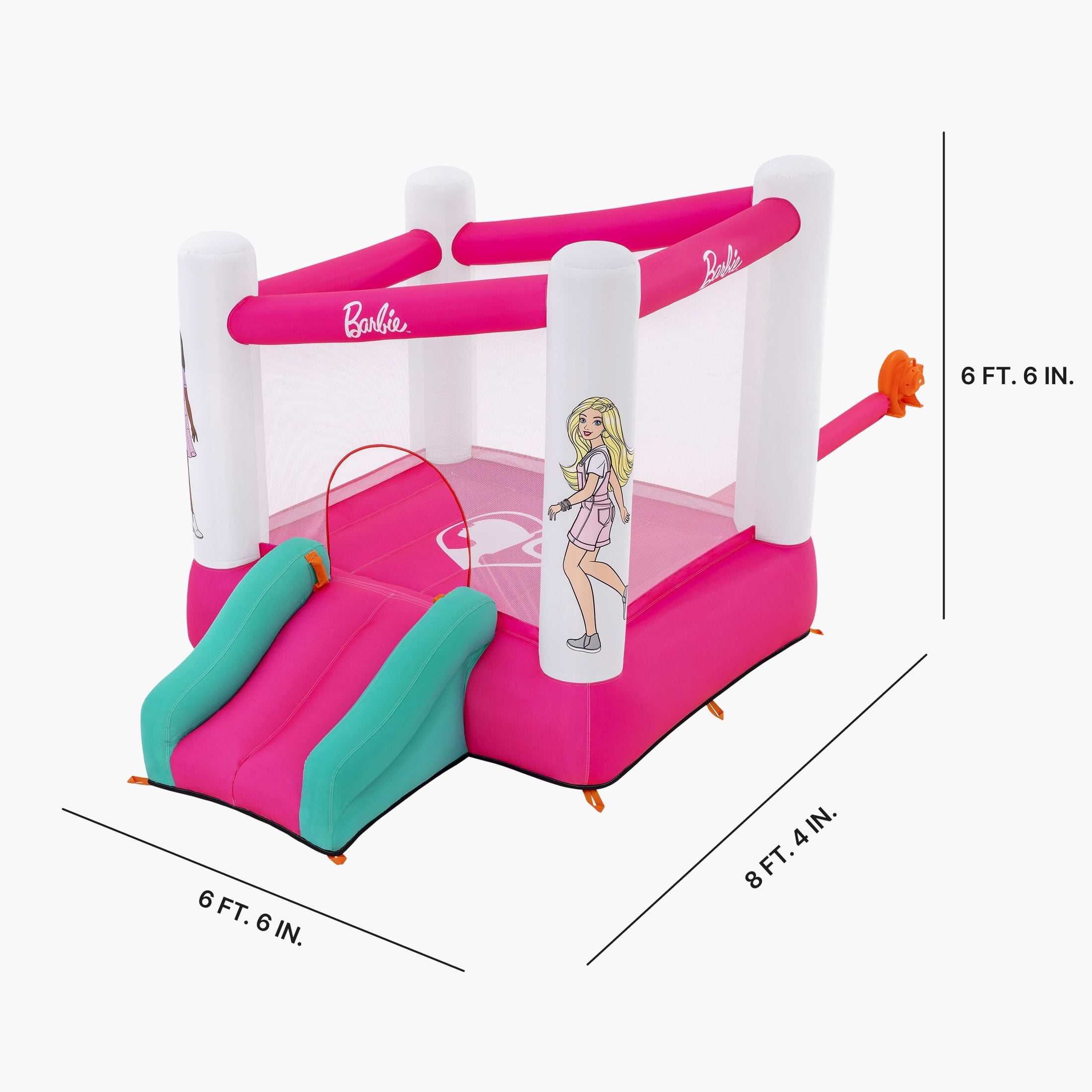 Barbie Bounce House with Extra-Wide Slide, Mesh Walls and Blower, Indoor/Outdoor, Ages 3+ - Image 4