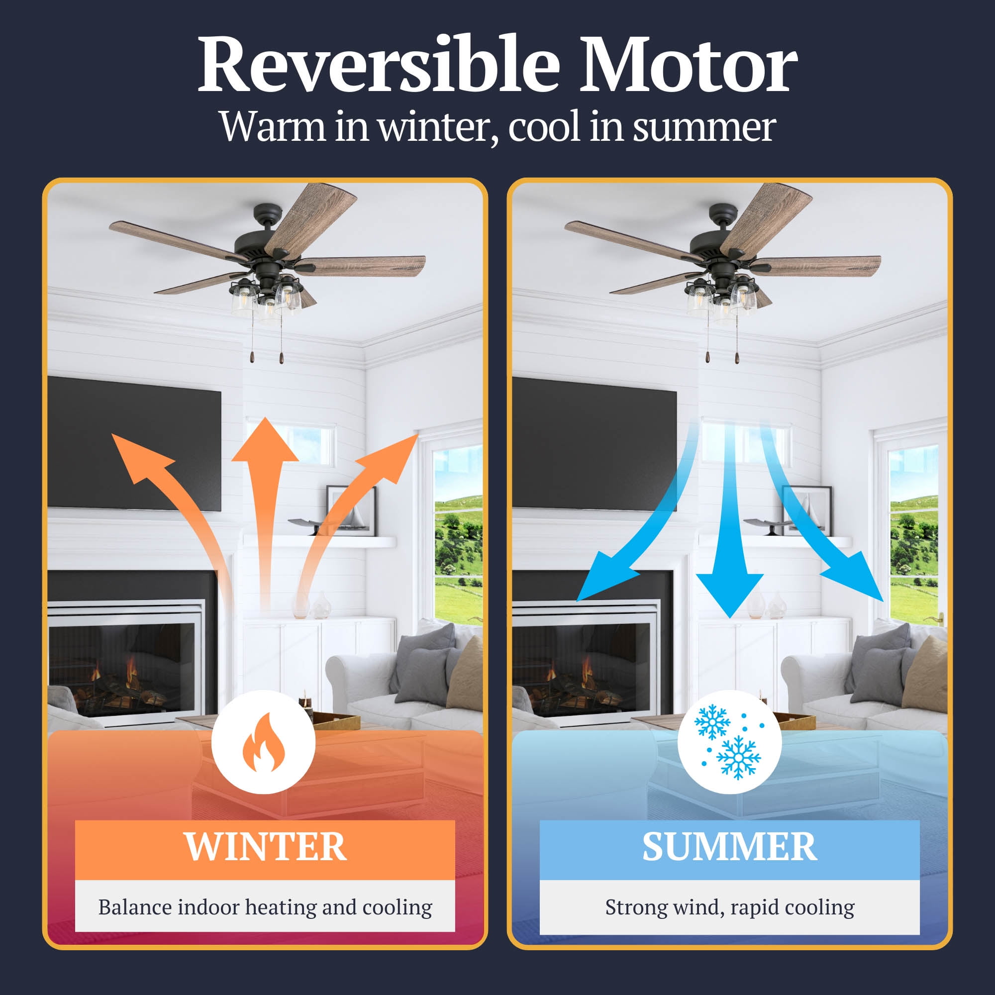 Prominence Home 50585-35 Briarcrest Farmhouse 52-Inch Aged Bronze Indoor Ceiling Fan with 5 Barnwood, Tumbleweed Blades - Image 15