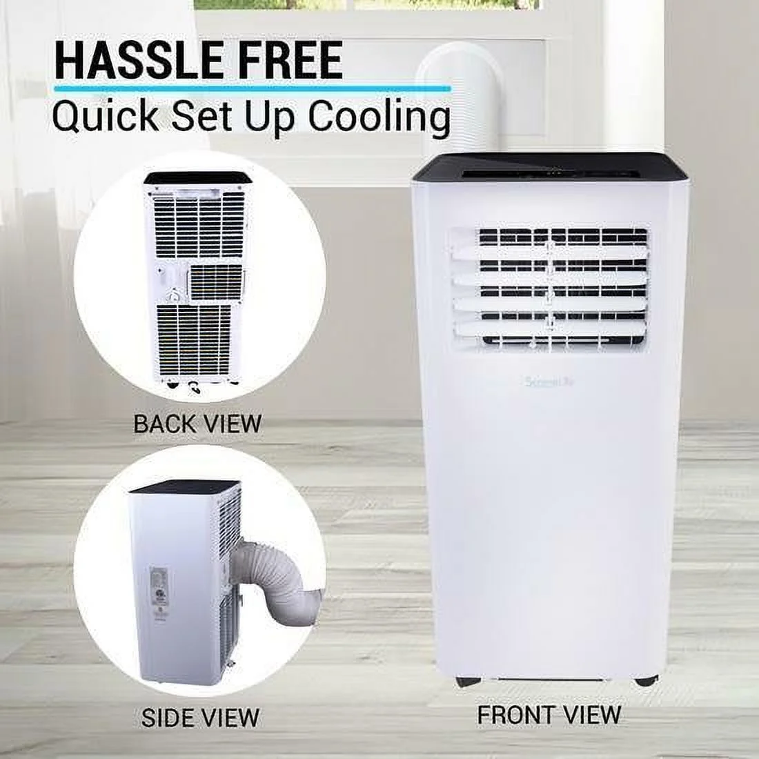 SereneLife SLPAC105W 300 Sq Ft 10000 BTU Portable Air Conditioner w/Remote - Image 2