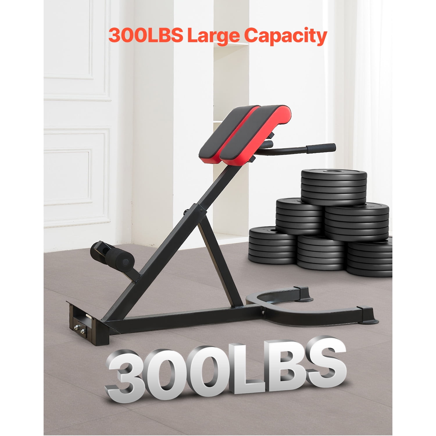 KFFKFF Roman Style Hyperextension Station, 300 lbs Capacity Adjustment Mechanism, Versatile Workout Gear for Glute, Hamstring, Lower Back, and Abdominal Exercises, Fitness Training Bench for Home Gym - Image 5