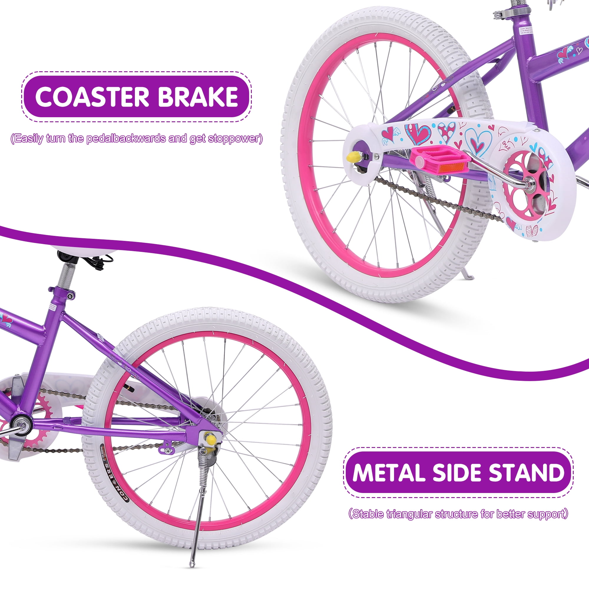 SUGIFT 20 in. Kids Bike Child Bicycle for Girls Age 7-14 Years - Image 2