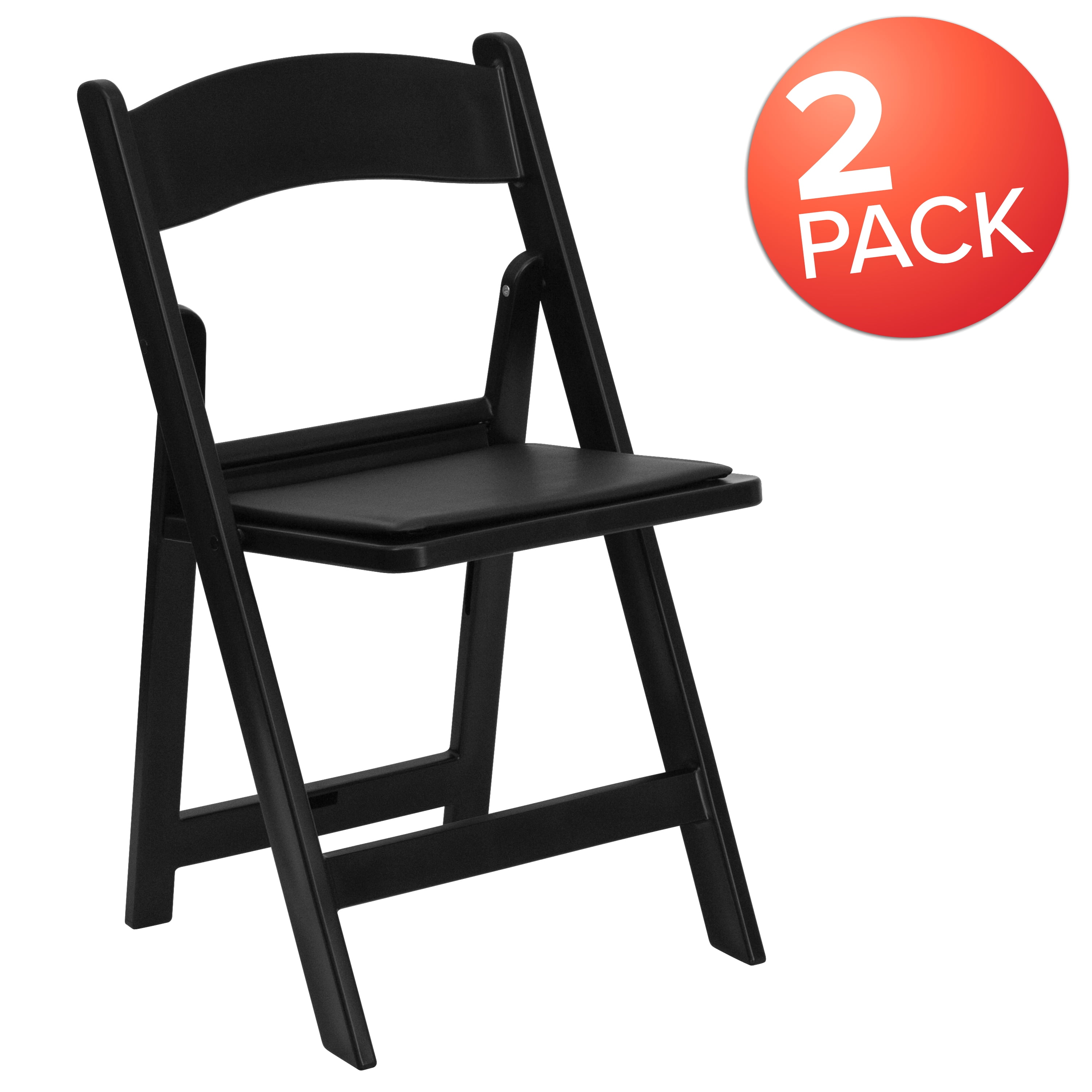 Flash Furniture Hercules Folding Chair - Black Resin - 2 Pack 800LB Weight Capacity Comfortable Event Chair - Light Weight Folding Chair - Image 6
