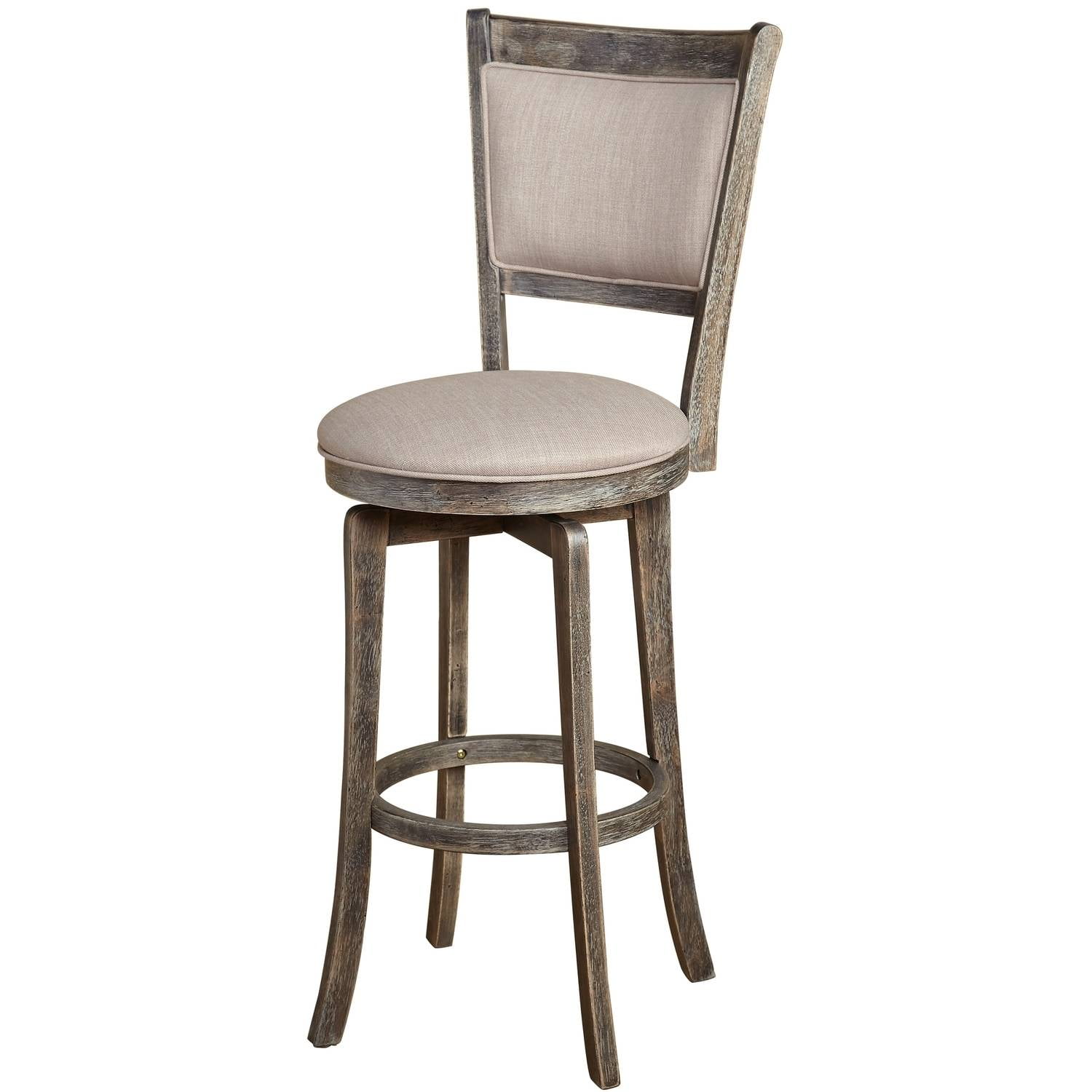 French Country 30-inch Grey Swivel Bar stool - Image 3