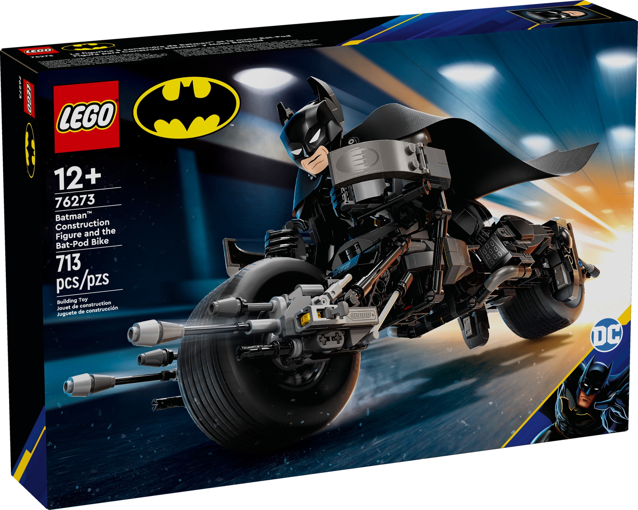 LEGO DC Batman: Batman Construction Figure & Bat-Pod Bike, The Dark Knight Action Figure and Motorcycle, Superhero Toy Gift for Kids, 76273 - Image 4
