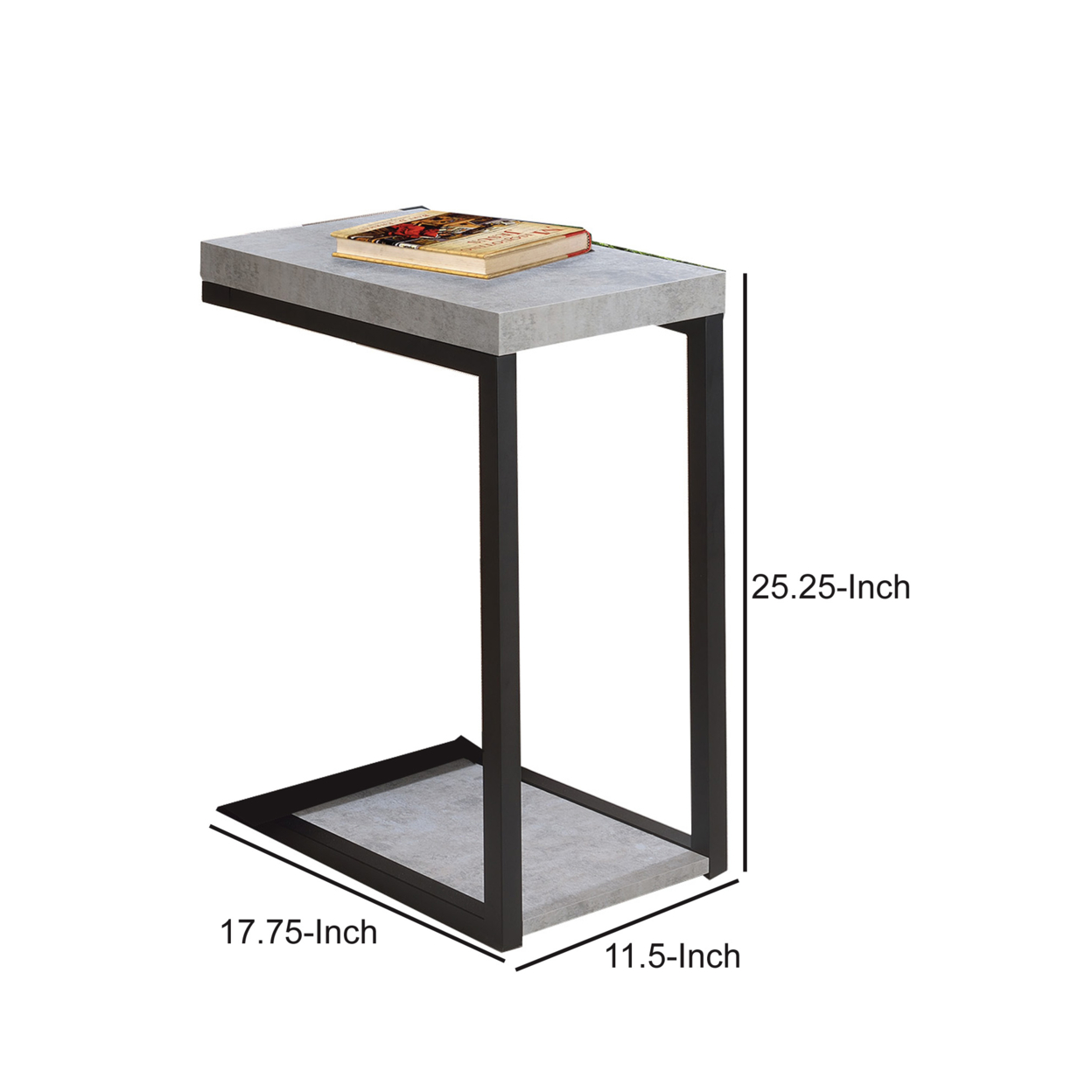 Beck Accent Table Cement and Black - Image 5