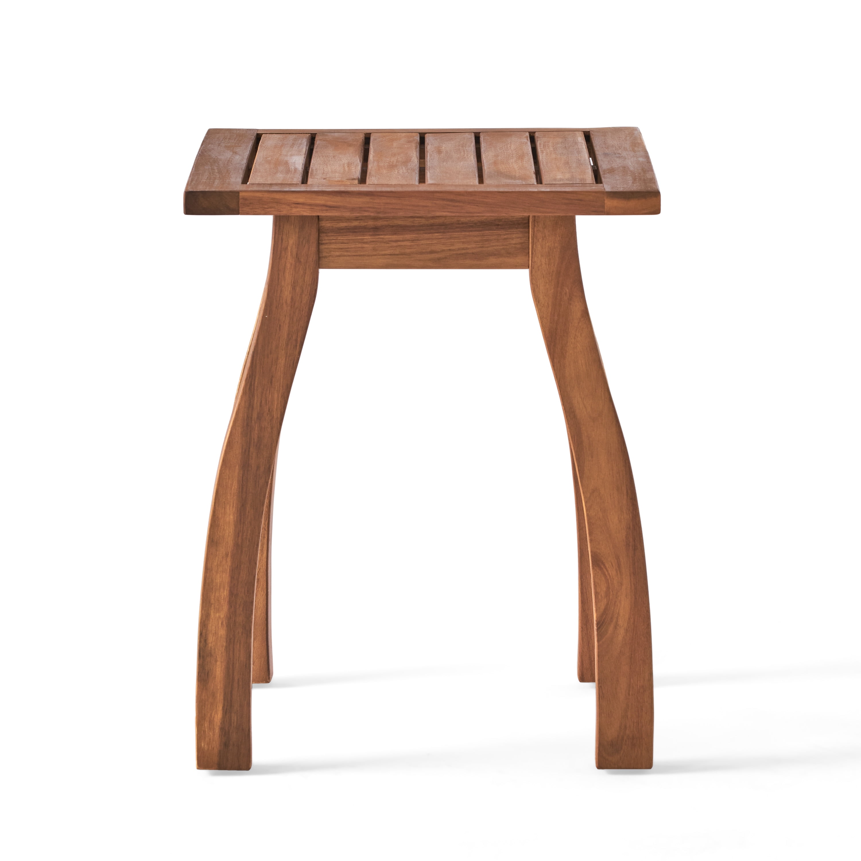 Outdoor Side Table,Small Square Wood End Table,Teak - Image 7