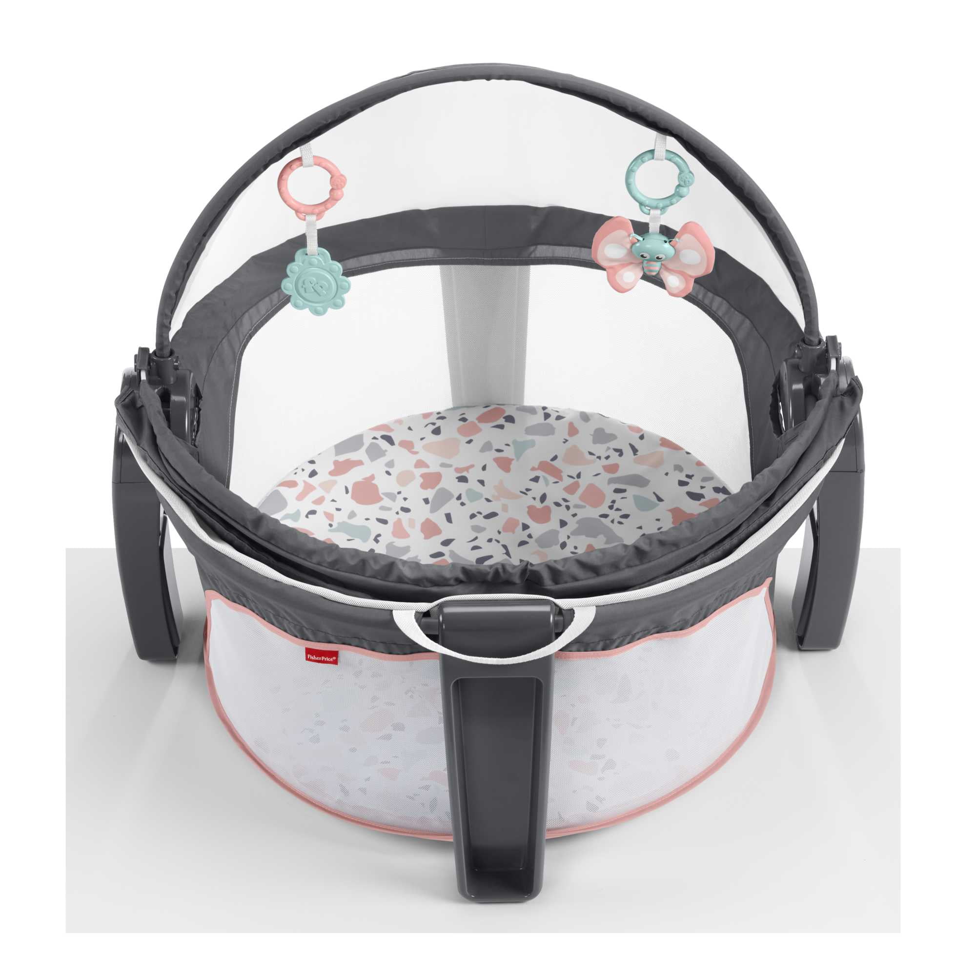 Fisher-Price On-the-Go Infant Dome Portable Bassinet and Play Space for Infants, Pink Pacific Pebble, Unisex - Image 6