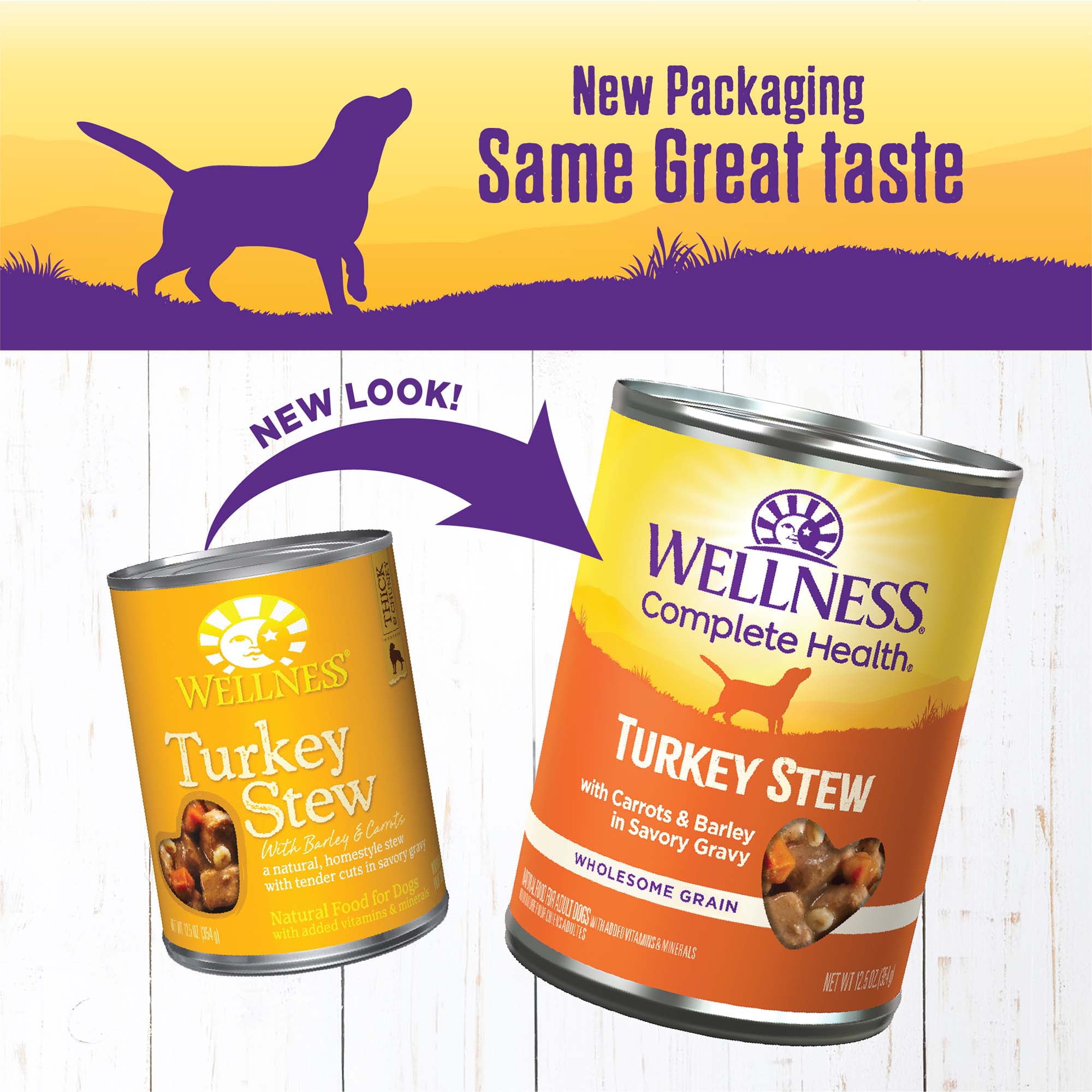 Wellness Thick & Chunky Natural Canned Dog Food, Turkey Stew, 12.5-Ounce Can (Pack of 12) - Image 6