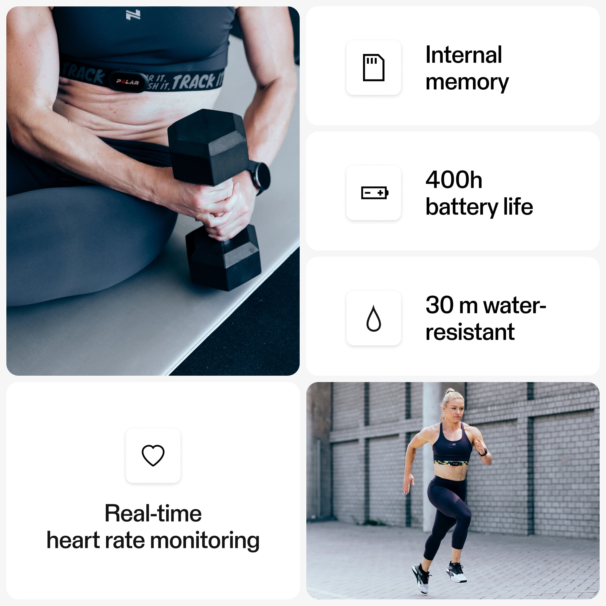 Polar H10 Heart Rate Monitor – ANT+ , Bluetooth – HR Sensor for Men and Women – Built-in Memory, XS-S - Image 6