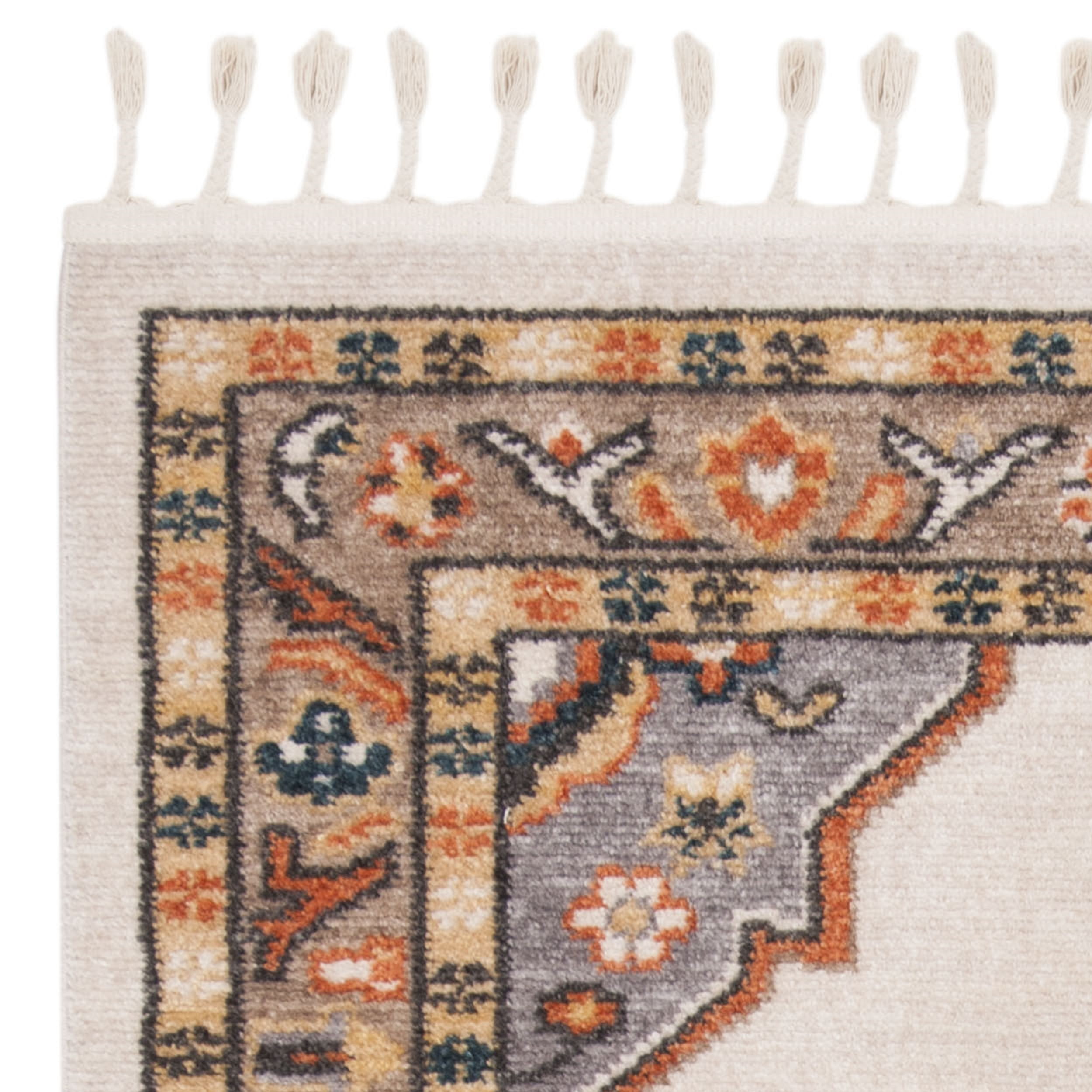 SAFAVIEH Farmhouse Arline Southwestern Area Rug, Grey/Cream, 5'1" x 7'3" - Image 8