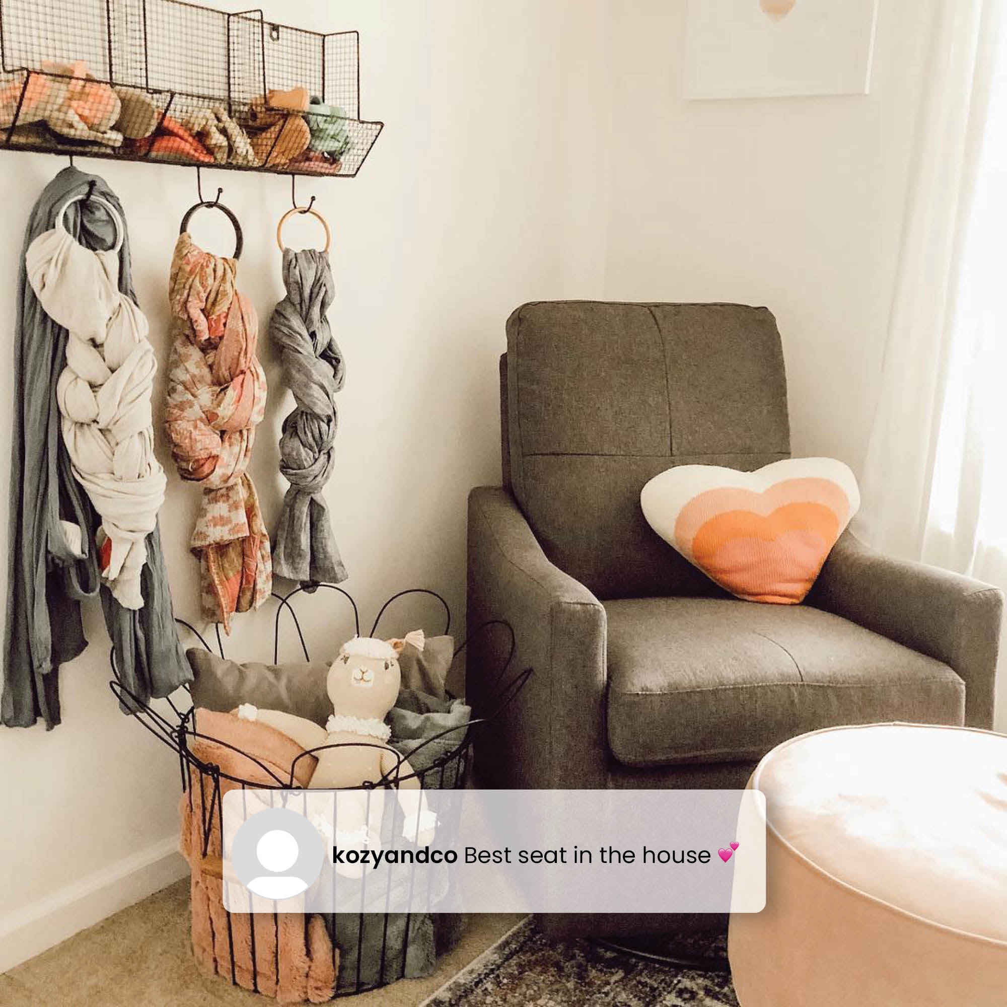 Delta Children Kenwood Slim Nursery Glider Swivel Rocker Chair, French Grey - Image 6