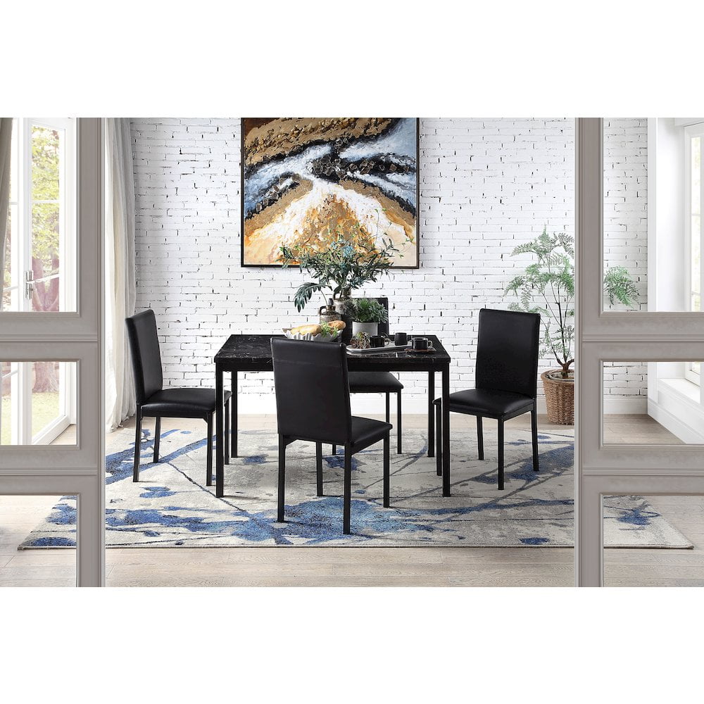 Lexicon Tempe Contemporary Metal Base Dining Room Table in Black - Image 4