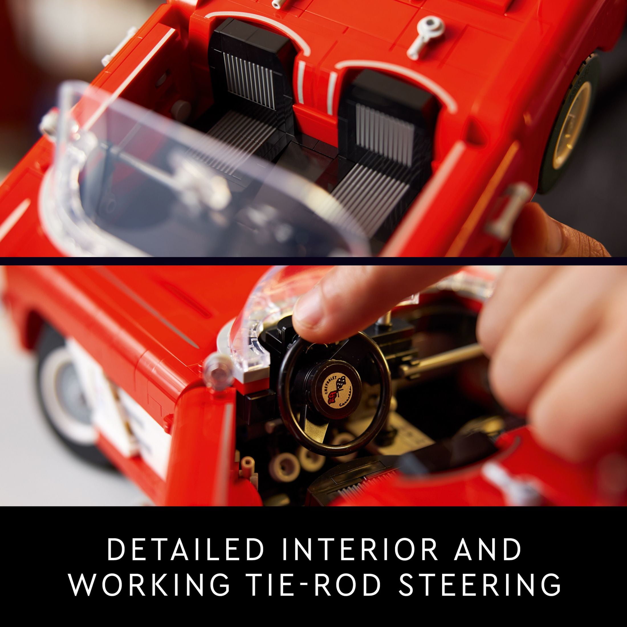 LEGO Icons Corvette Model Car Kit - Buildable DIY Classic Corvette Set for Adults, Ages 18+ - Birthday Gift Idea for Fans of Classic Cars - 10321 - Image 4