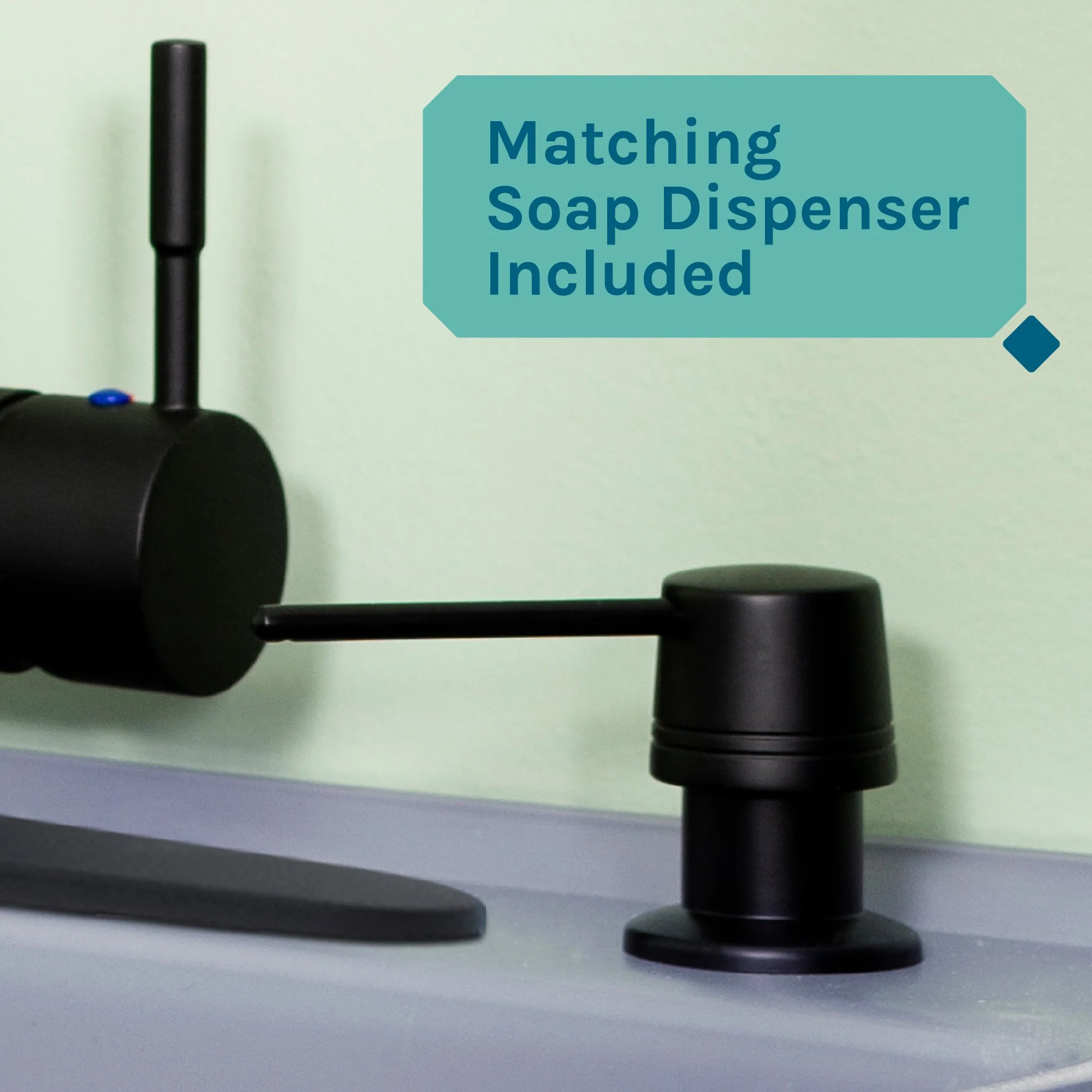 Tehila Grey 19 Gallon Utility Sink with Black High-Arc Faucet - Image 2