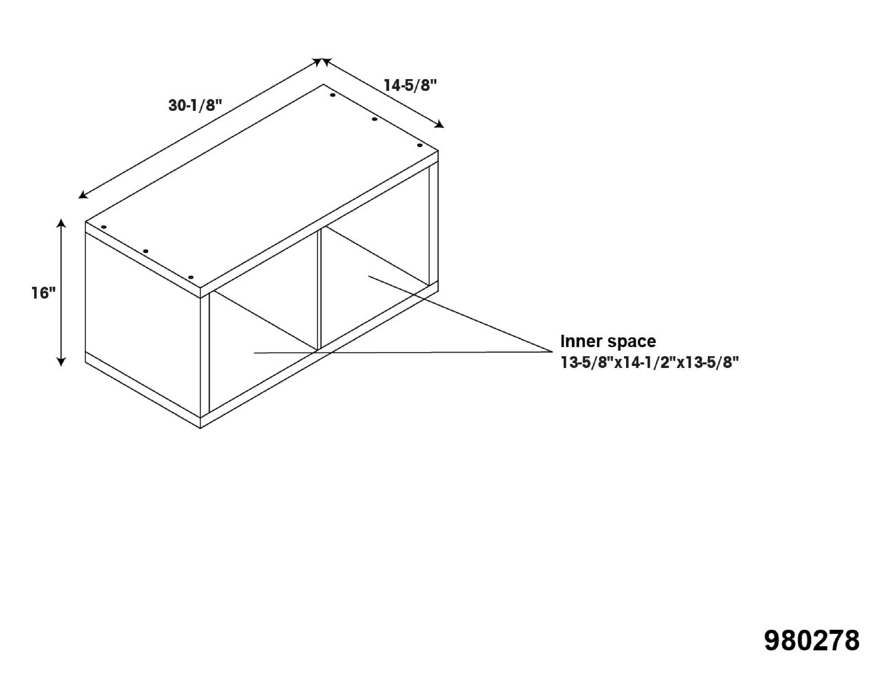 Linon Duhon 2-Cubby Storage Cabinet, Espresso - Image 5