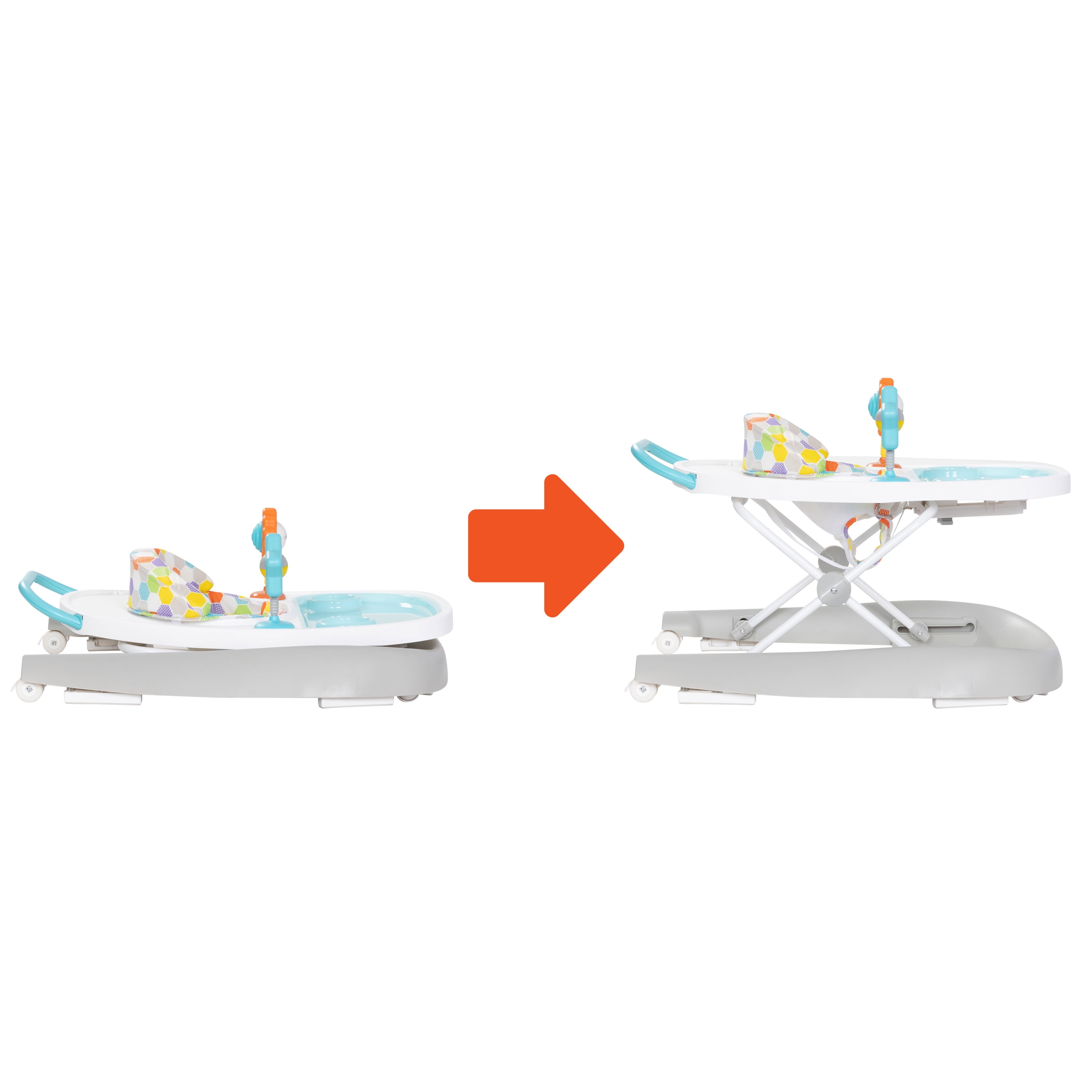 Smart Steps by Baby Trend Dine N' Play 3-in-1 Feeding Walker - Hexagon Dots - Image 5