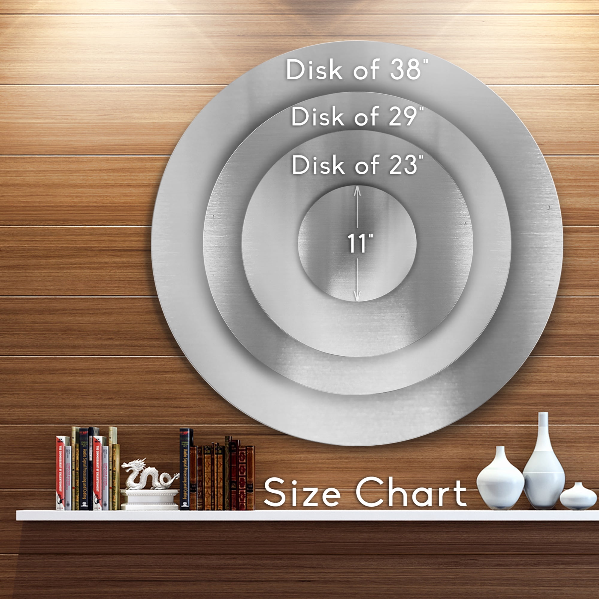 Designart 'Dark Orange Digital Art Fractal Flower' Floral Metal Circle Wall Art - Image 2