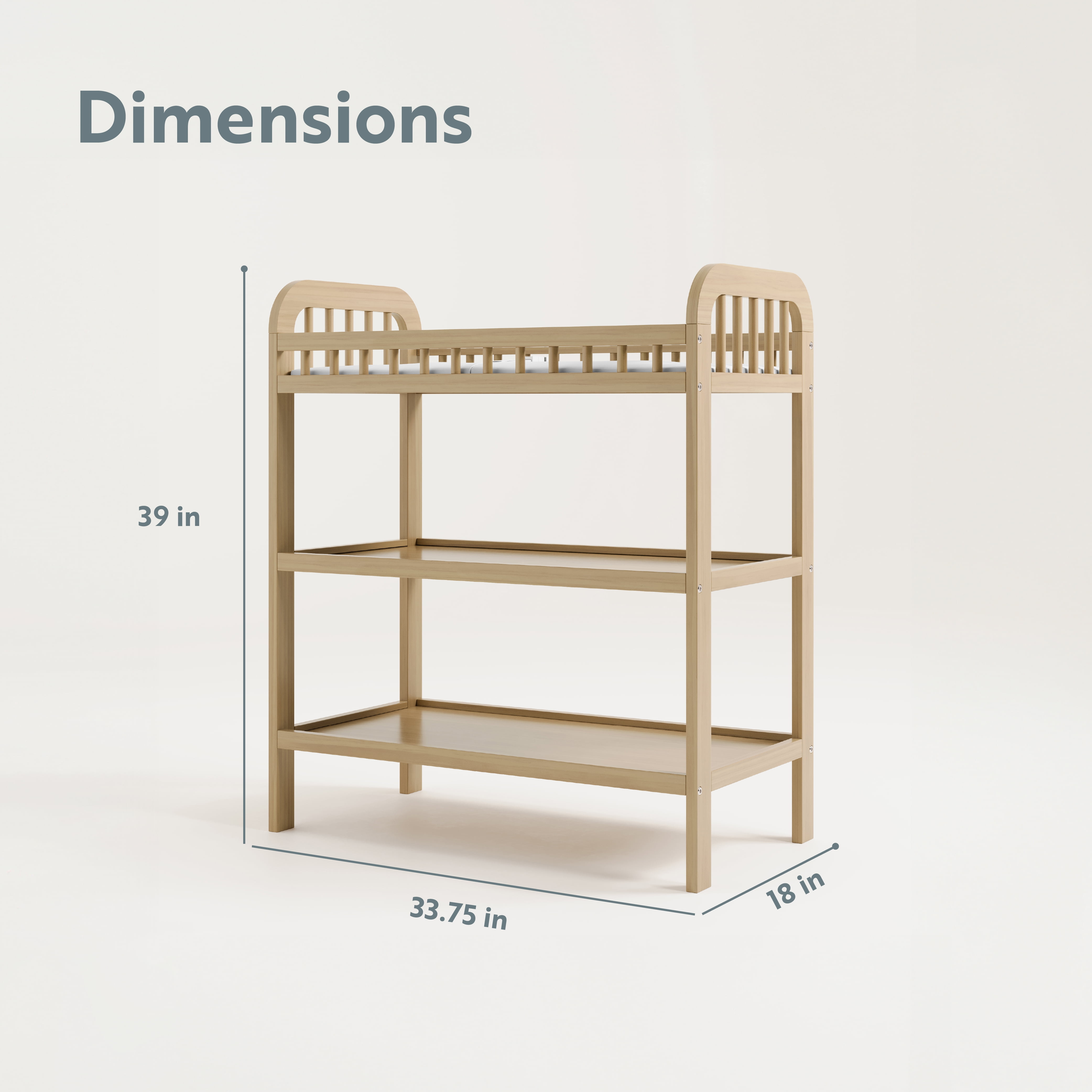 Storkcraft Pasadena Infant Changing Table with Changing Pad, Driftwood - Image 13