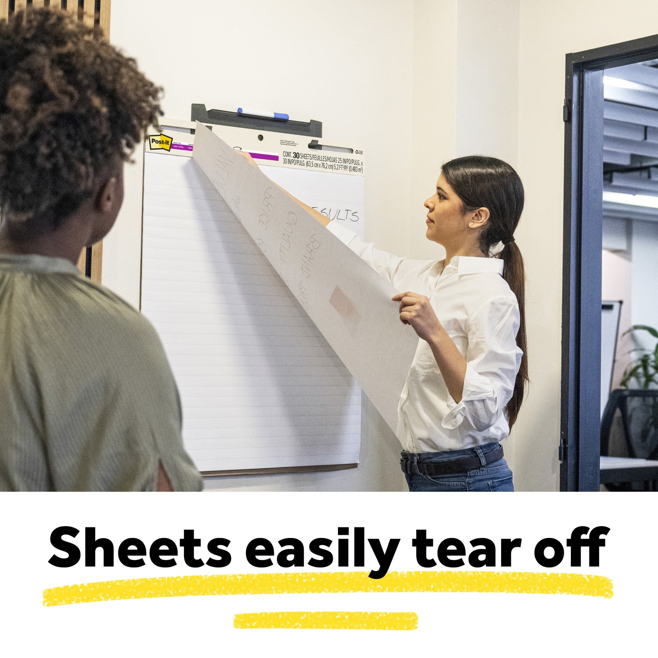 Post-it Super Sticky Easel Pad, White Recycled, 25 in. x 30 in., 6 Pads - Image 7