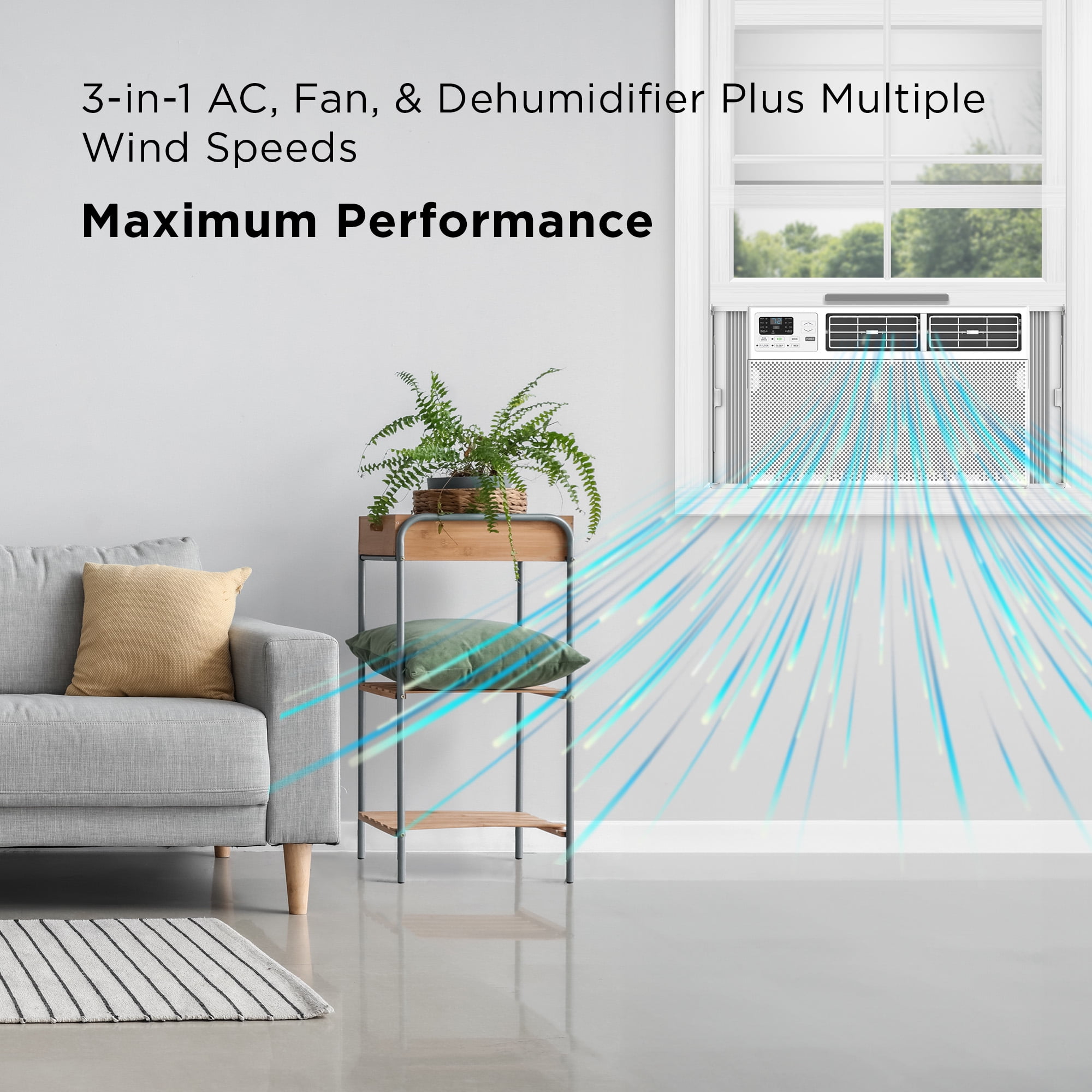 TCL 14,000 BTU Smart Window Air Conditioner, Fan & Dehumidifier, 700 Sq. Ft., Remote Control, Works with Alexa/Google Assistant, W14W92-4 - Image 13