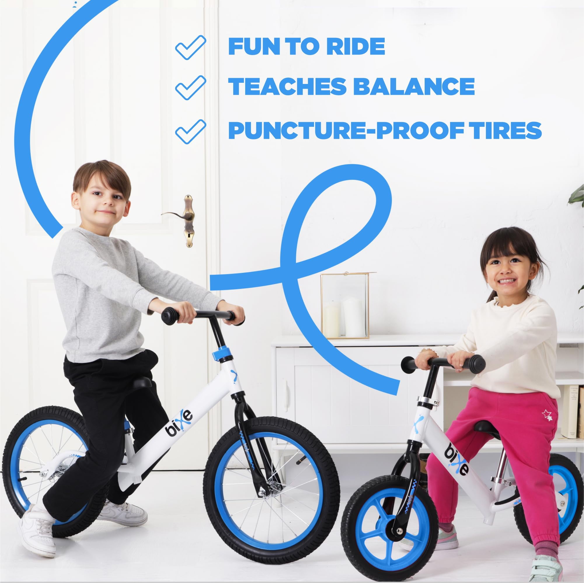 Bixe Aluminum Balance Bike 12” for Kids and Toddlers Ages 2-5 - No Pedal Sport Training Bicycle - Blue - Image 6