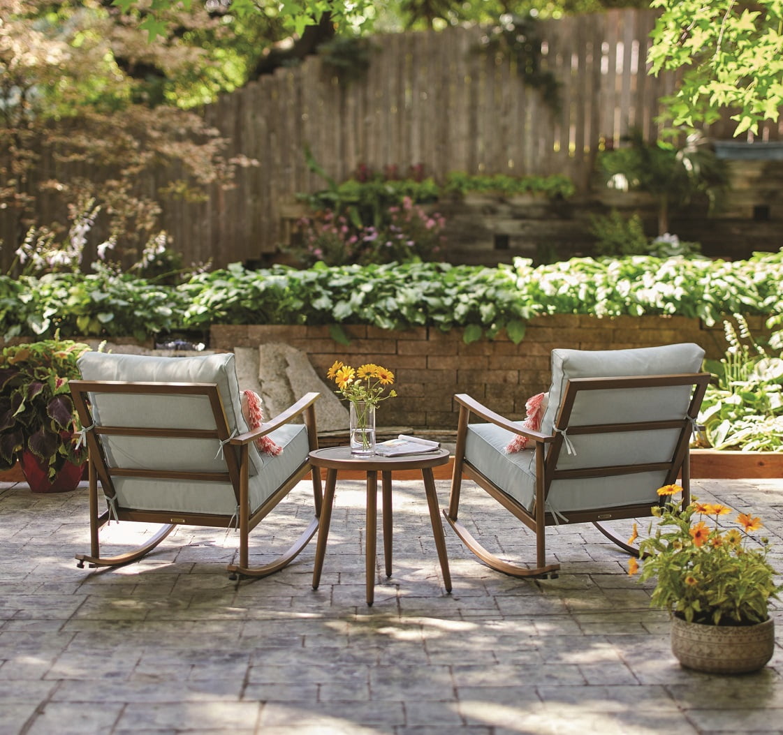 Better Homes & Gardens Roxbury Steel 3 Piece Cushion Rocking Chair Set - Image 7