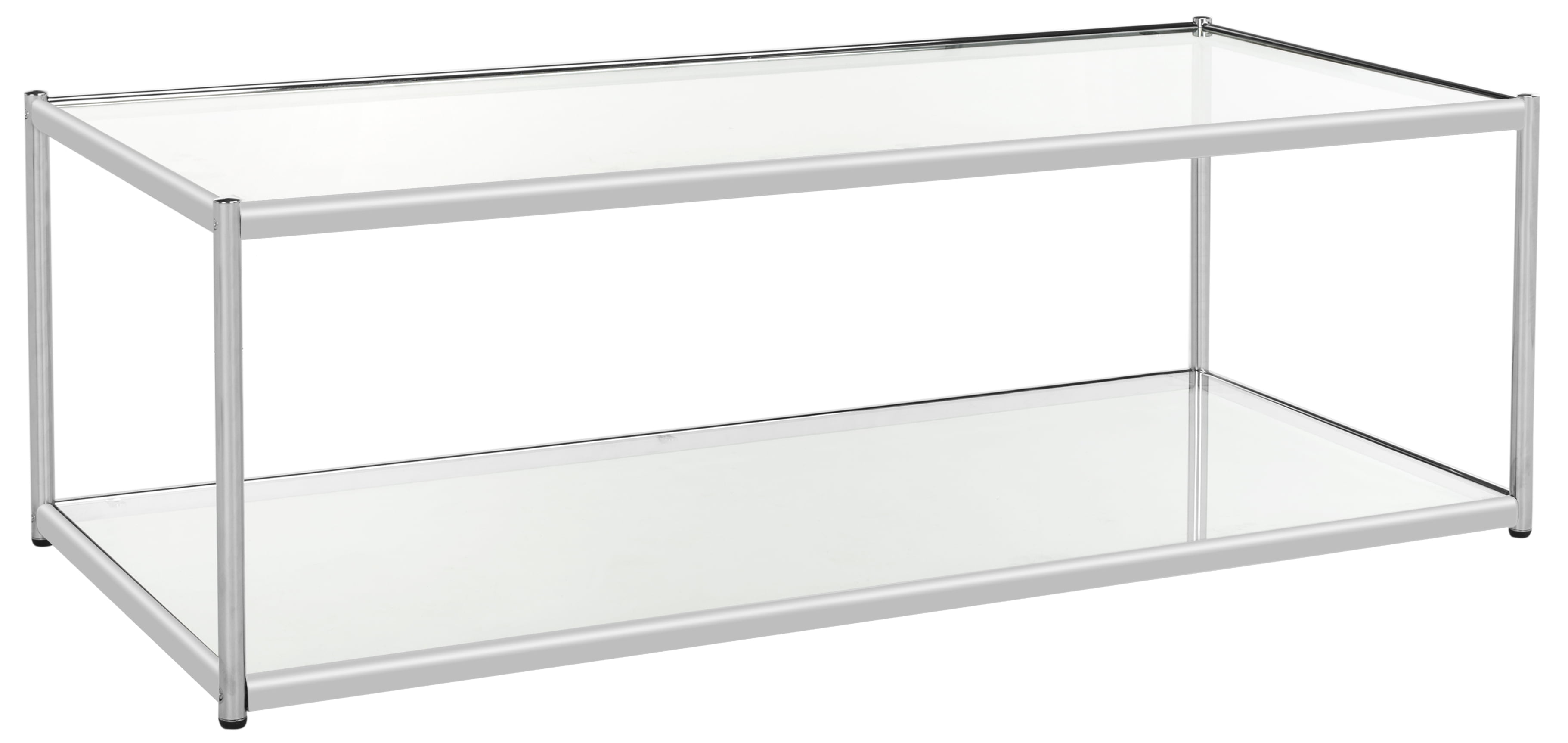SAFAVIEH Zola Modern Glass Coffee Table, Chrome - Image 2