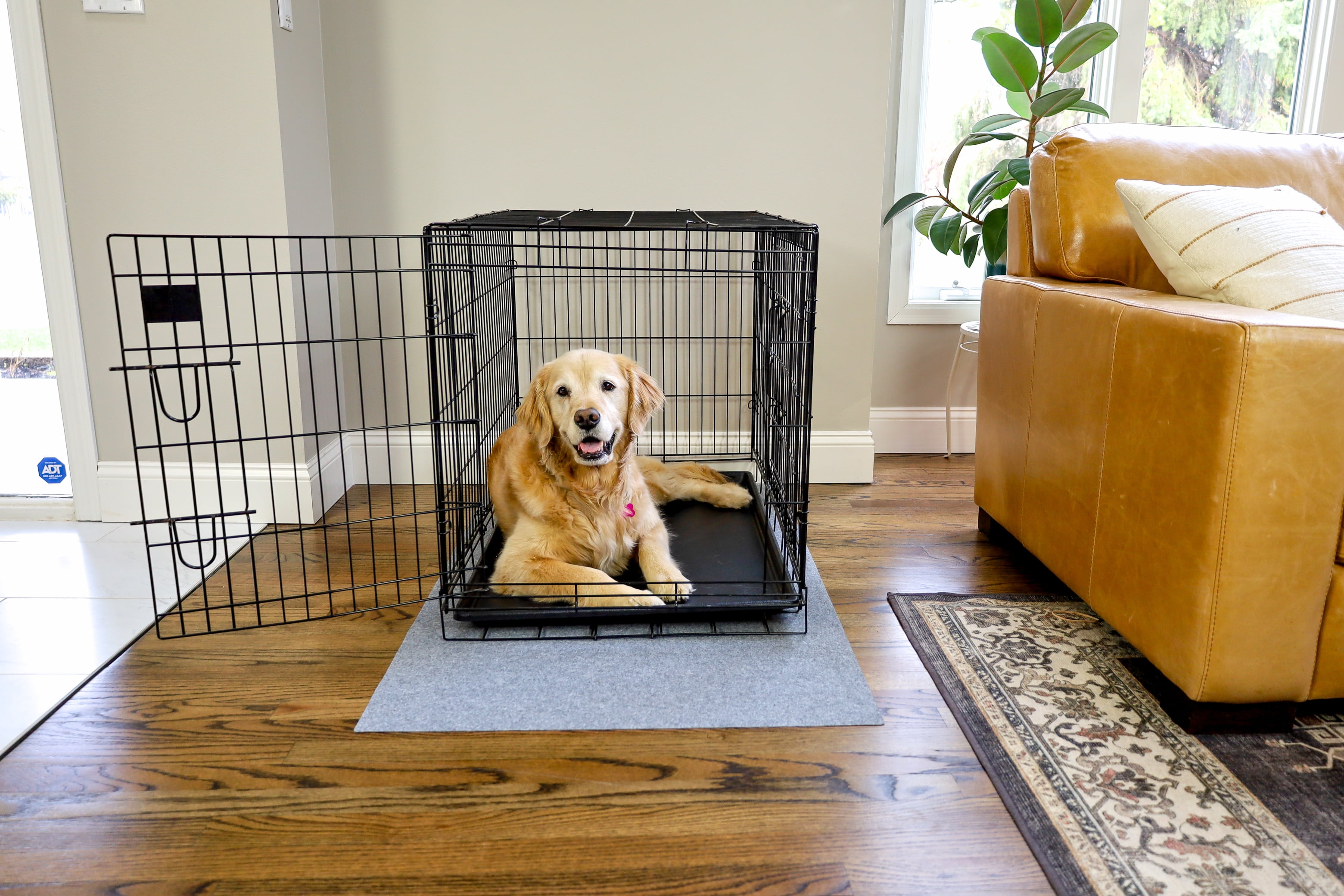 (5 pack) Drymate Dog Crate Mat Liner, Absorbent, Waterproof, Non-Slip, Machine Washable, Use Under Pet Cage to Protect Floors, Customizable, Light Grey, 48" x 29" - Image 4