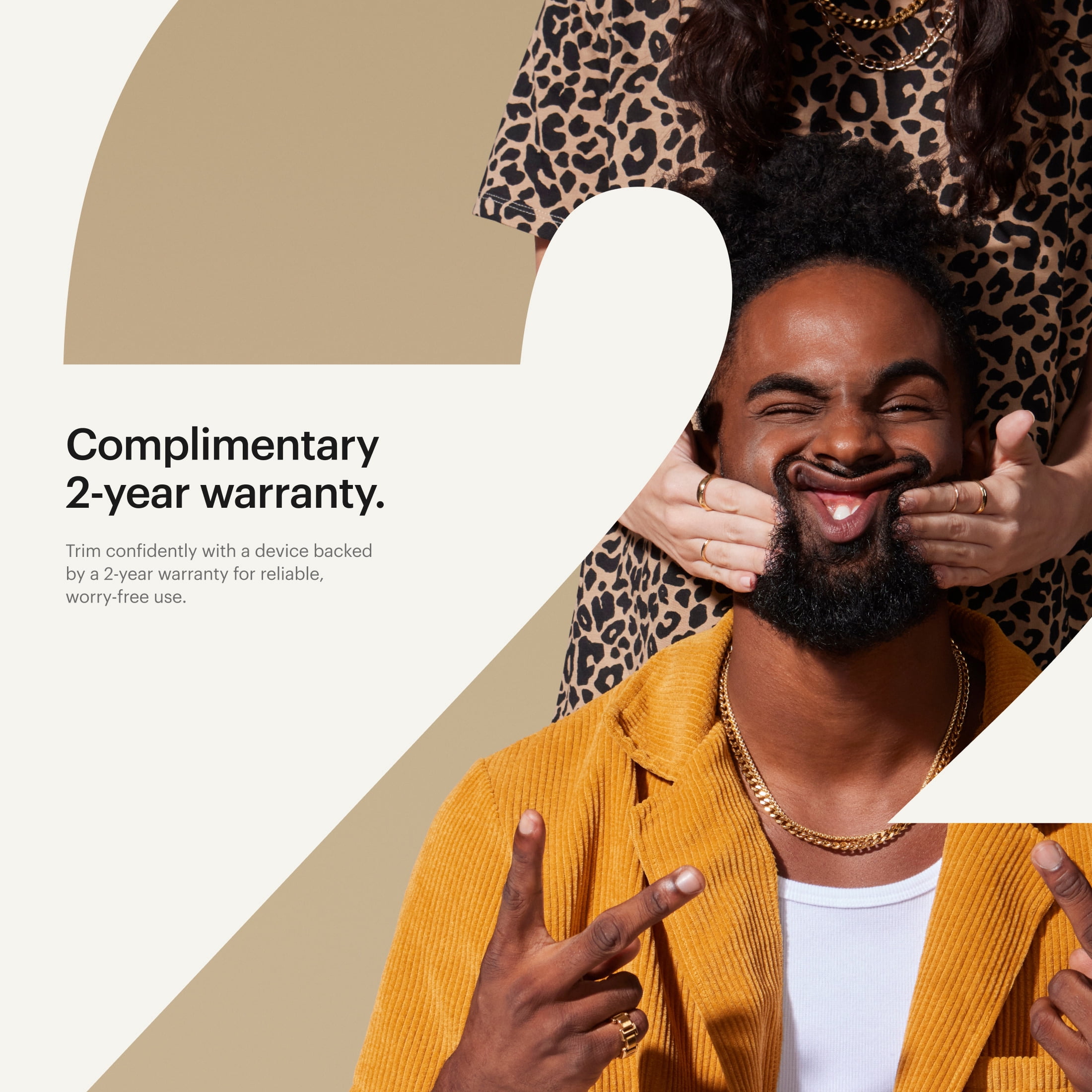 MANSCAPED® The Beard Hedger® Men's Cordless Electric Beard, Mustache, and Stubble Trimmer with Wooden Beard Comb - Image 7