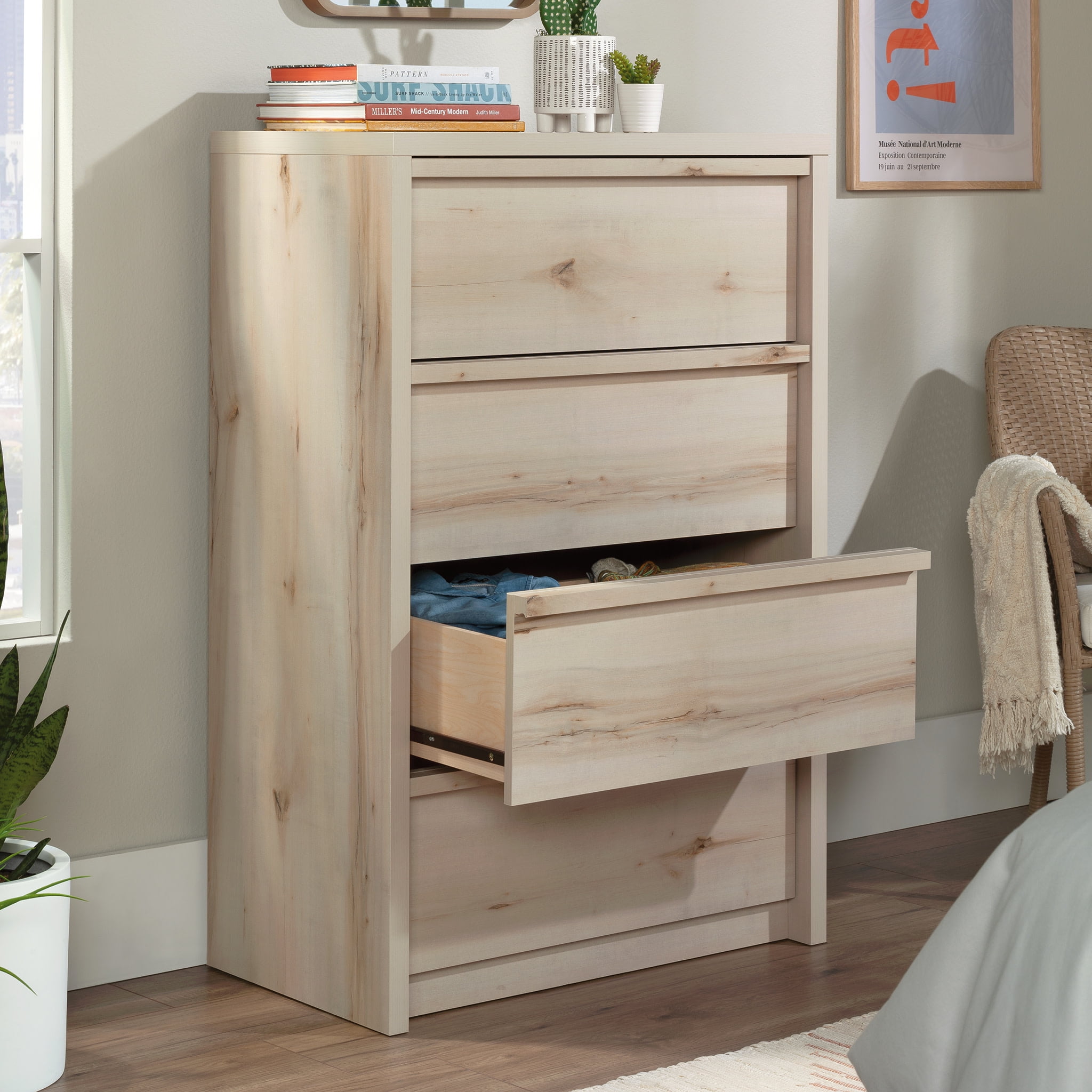 Sauder Harvey Park 4-Drawer Bedroom Chest, Pacific Maple Finish - Image 2