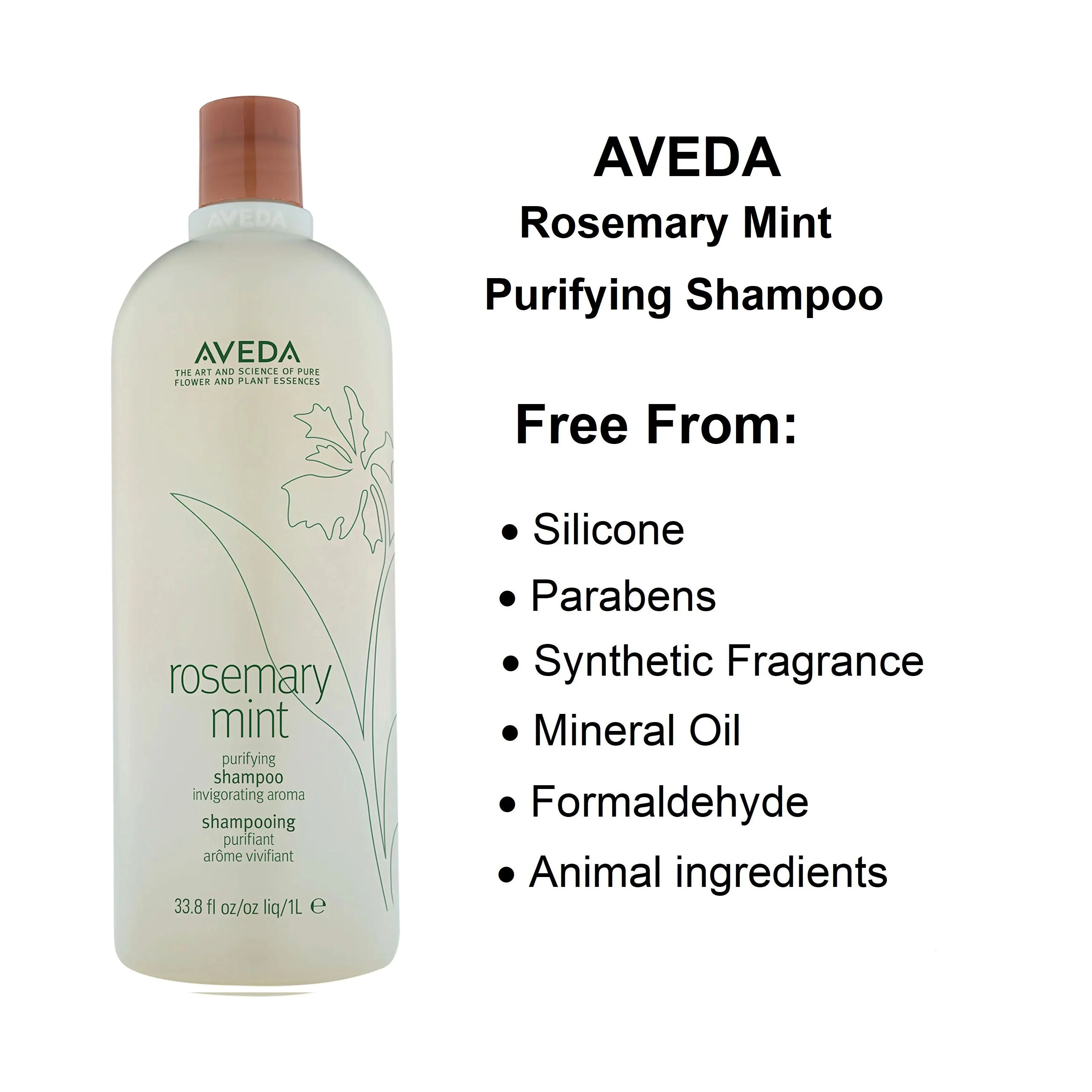 Aveda Rosemary Mint Purifying Shampoo with Pump 33.8 fl oz (1 tr) - Image 2