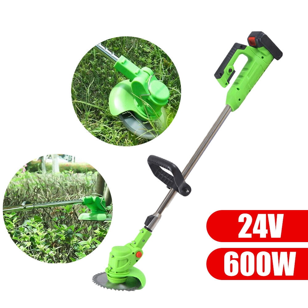 Jinyi Electric Cordless Grass String Trimmer Lawn Edger Weed Eater Cutter + 2 Battery - Image 7