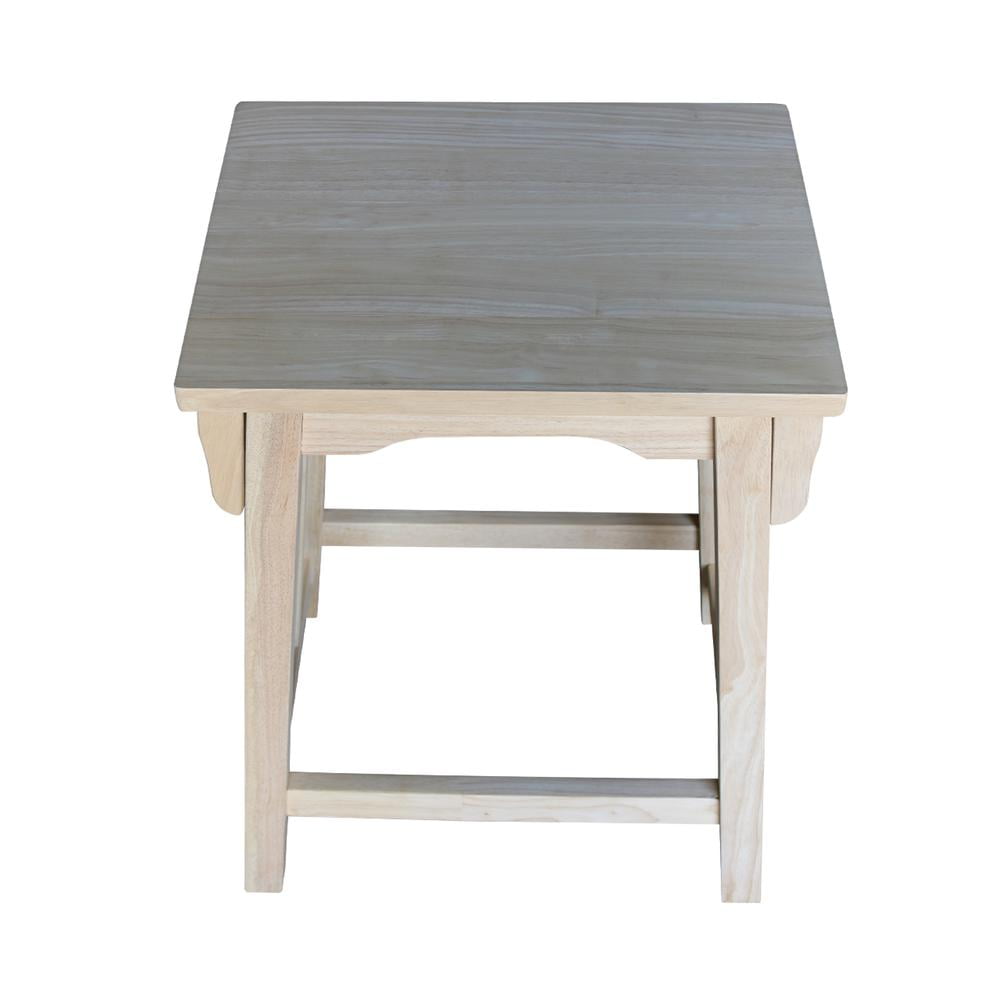 International Concepts Wood Slat Back Aspen Counter Height Panel Stool - Unfinished - 24" Seat Height - Image 11