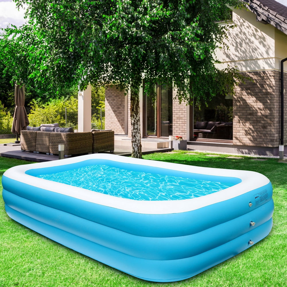 Rectangular Inflatable Pool Sturdy Blow Up Pool for Kids, Adults, Family, 9.84 x 6 x 1.97 ft - Image 8