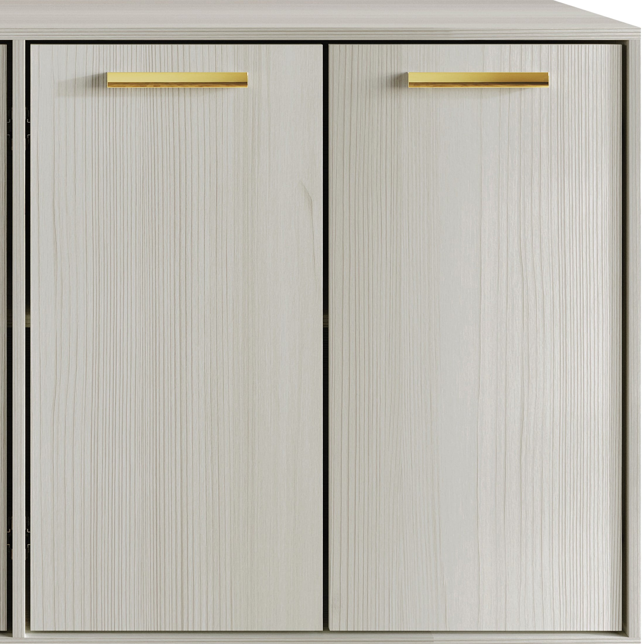 Castle Place Modern Sideboard Buffet Cabinet, Light Grey - Image 3